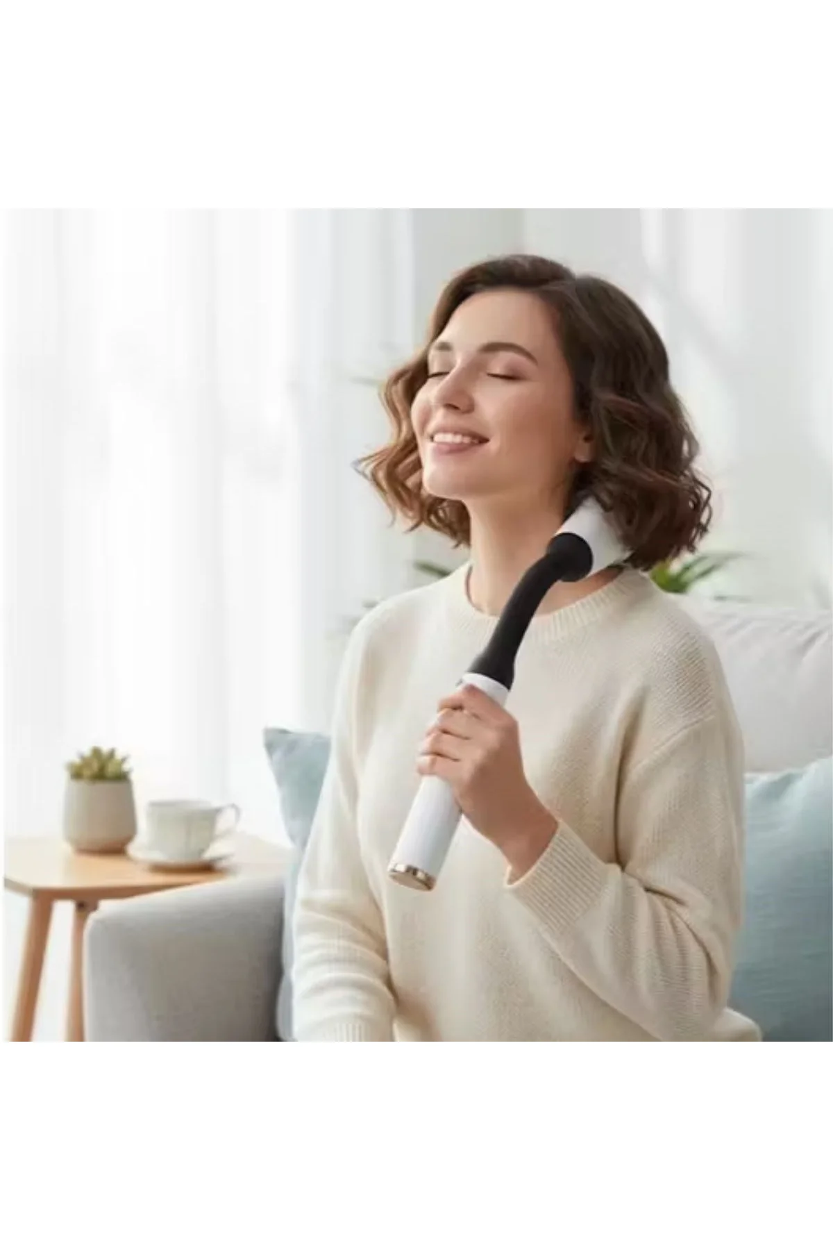 4 Farklı Başlıklı Uzun Saplı Derin Doku Masaj Tabancası, Boyun, Omuz ve Sırt için Ergonomik Saplı Ço - Just Cheap Store Görsel 4