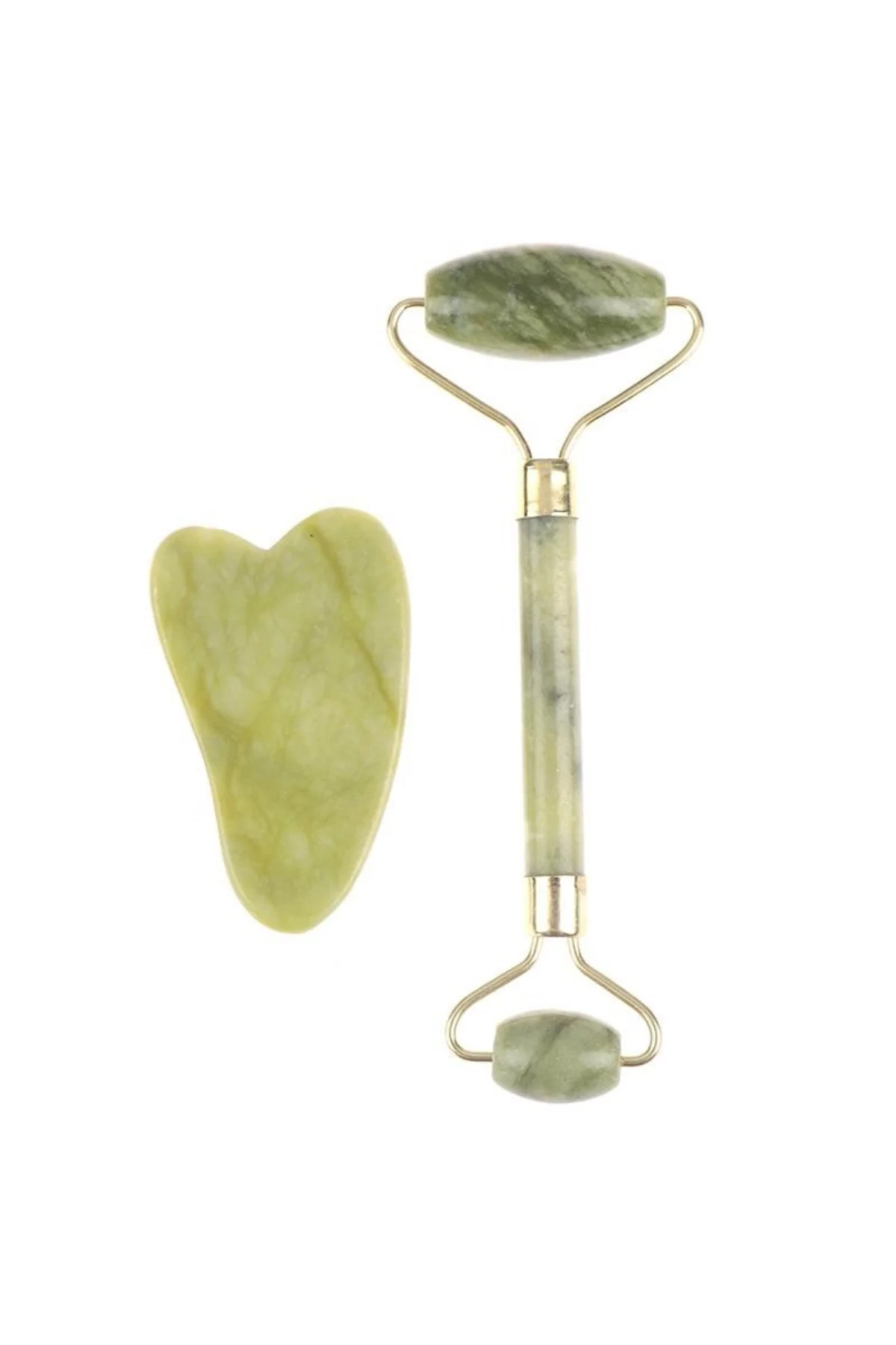 Çift Taraflı 2li Cilt Yüz Masaj Aleti Jade Roller Yeşim Taşı Seti (4741) - Just Cheap Store Görsel 2