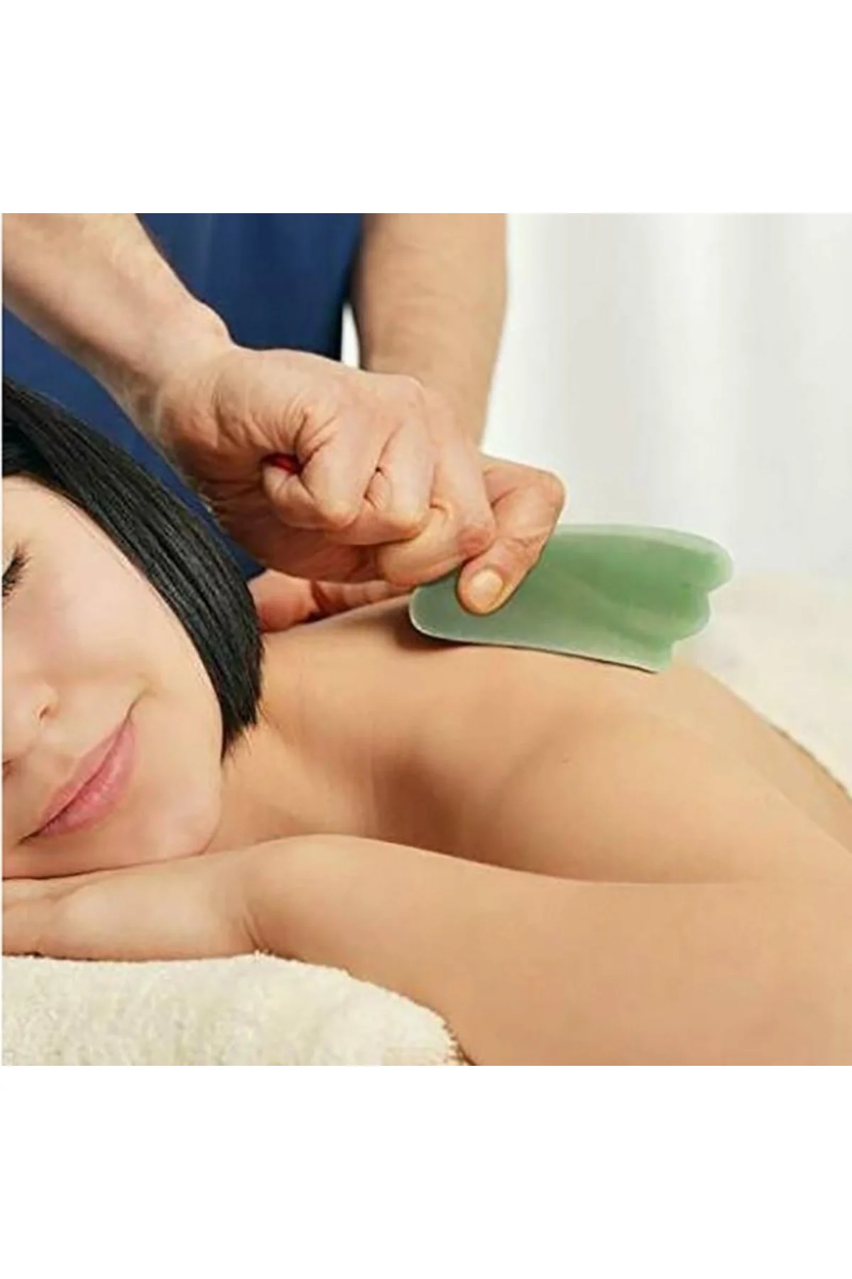 Çift Taraflı 2li Cilt Yüz Masaj Aleti Jade Roller Yeşim Taşı Seti (4741) - Just Cheap Store Görsel 5