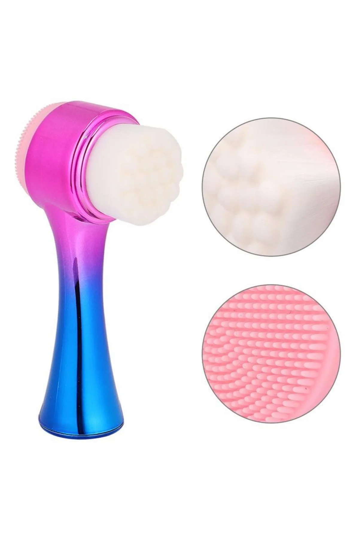 Çift İşlevli Renkli Cilt Yüz Temizleme Fırçası Peeling Masaj Etkili Gözenek Temizleyici Alet (4741) - Just Cheap Store Görsel 4