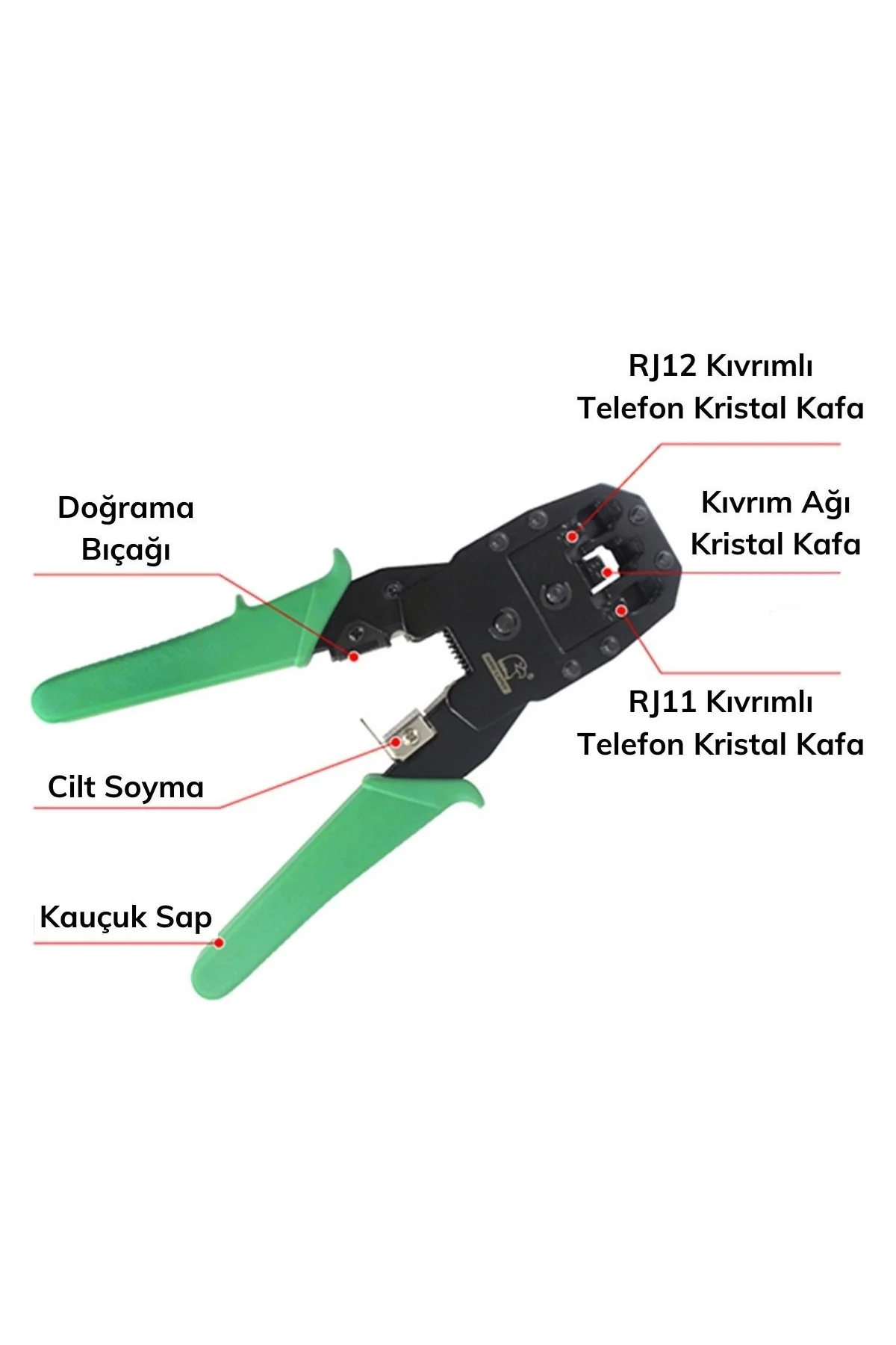 3&amp;#39;ü 1 Arada Modüler Kablo Sıkma,Soyma ve Kesme Pensesi (4741) - Just Cheap Store Görsel 5