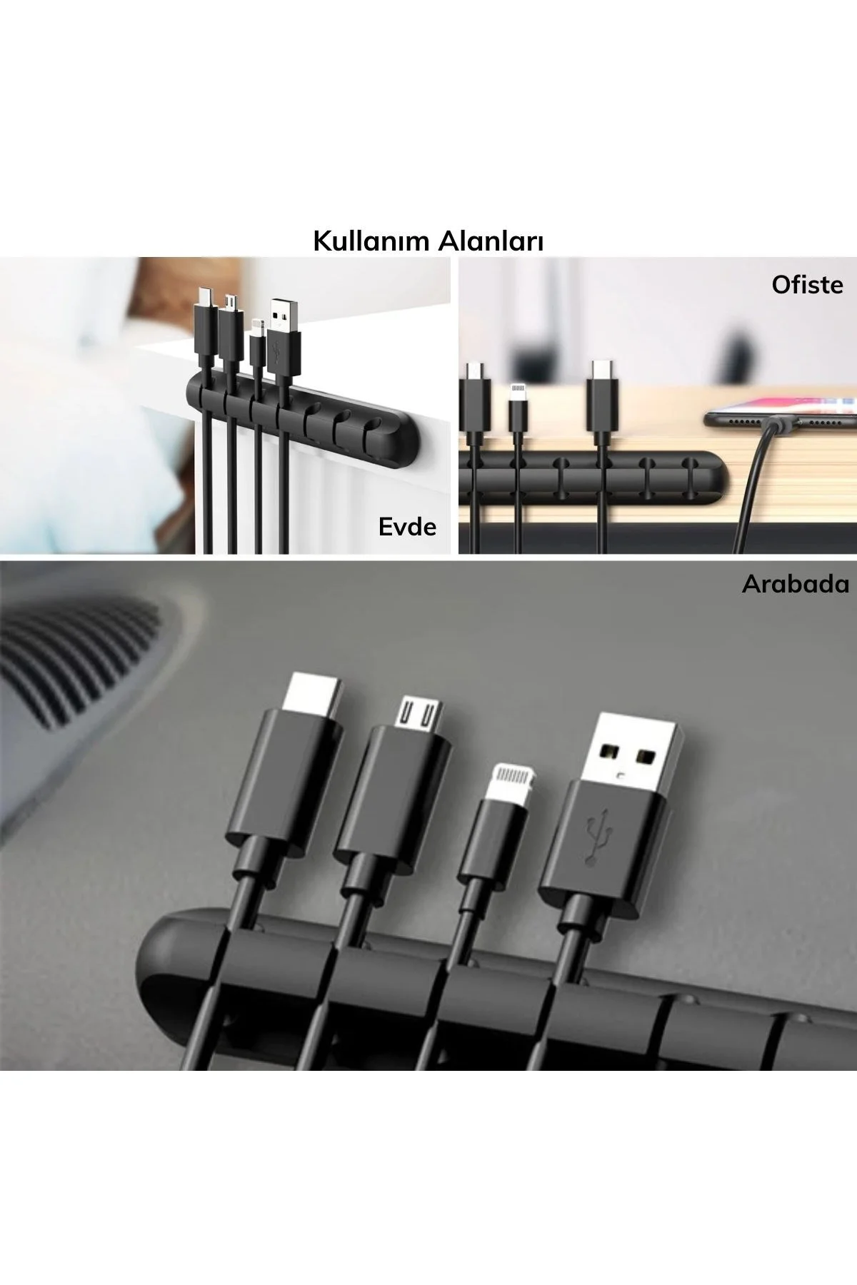 Çok Amaçlı Kablo Tutucu Akrilik Güçlü Yapışkanlı Organizer Düzenleyici 16 Parça Set Kolay Kullanımlı - Just Cheap Store Görsel 5