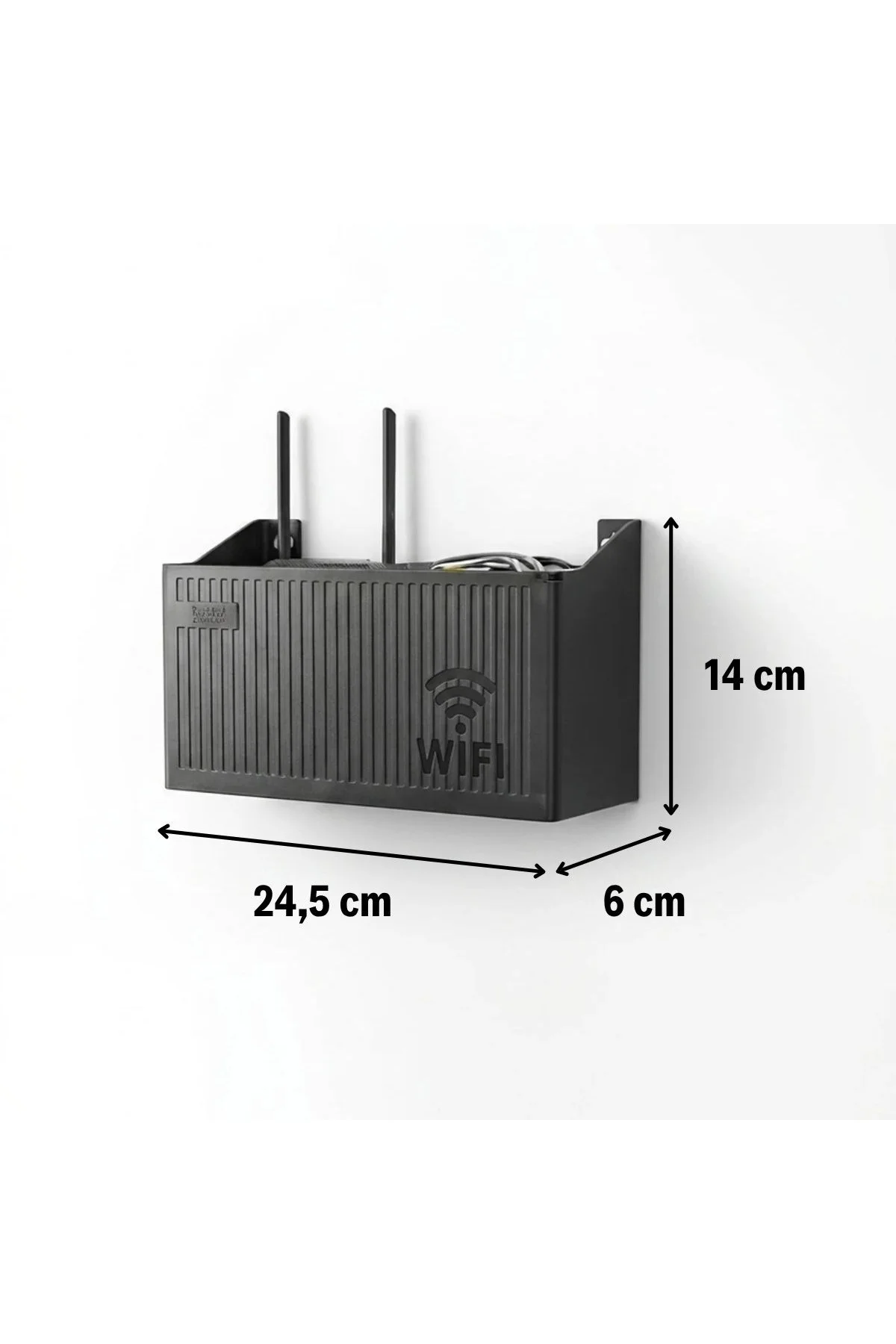 Duvar Tipi Wi-Fi Modem Saklama Kutusu(Siyah) – Kablo Düzenleyici Router Raf Organizer (4741) - Just Cheap Store Görsel 5