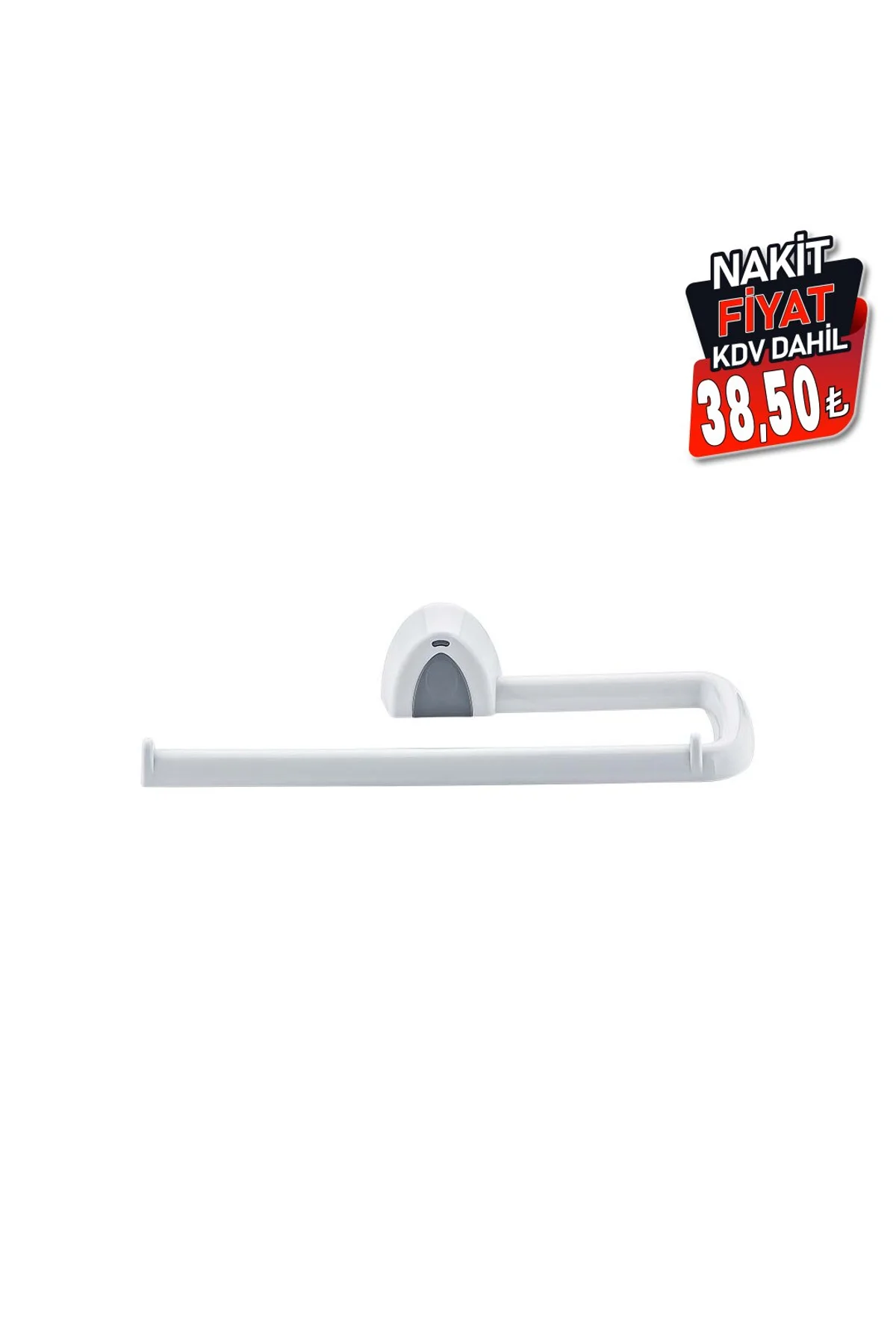 KAĞIT HAVLU ASACAK BEYAZ PLASTİK YAPIŞKANLI - DUVARA MONTE - Just Cheap Store Görsel 2
