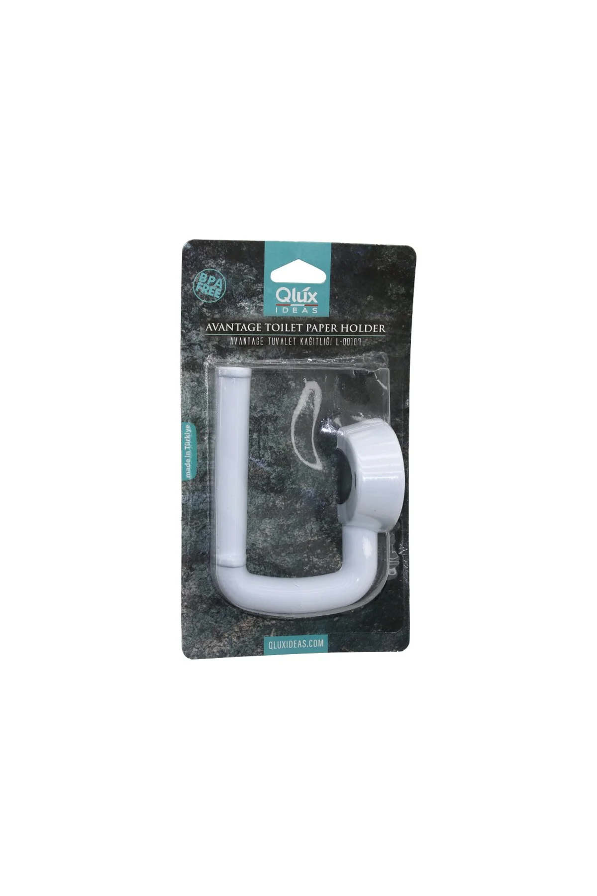 QLUX L-00107 AVANTAGE TUVALET KAĞITLIK BEYAZ PLASTİK YAPIŞKANLI - VİDALI MONTAJ (4741)