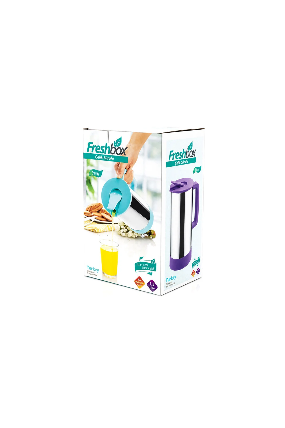 GRİ - PASLANMAZ ÇELİK SICAK - SOĞUK ÇELİK SÜRAHİ (4741) - Just Cheap Store Görsel 2
