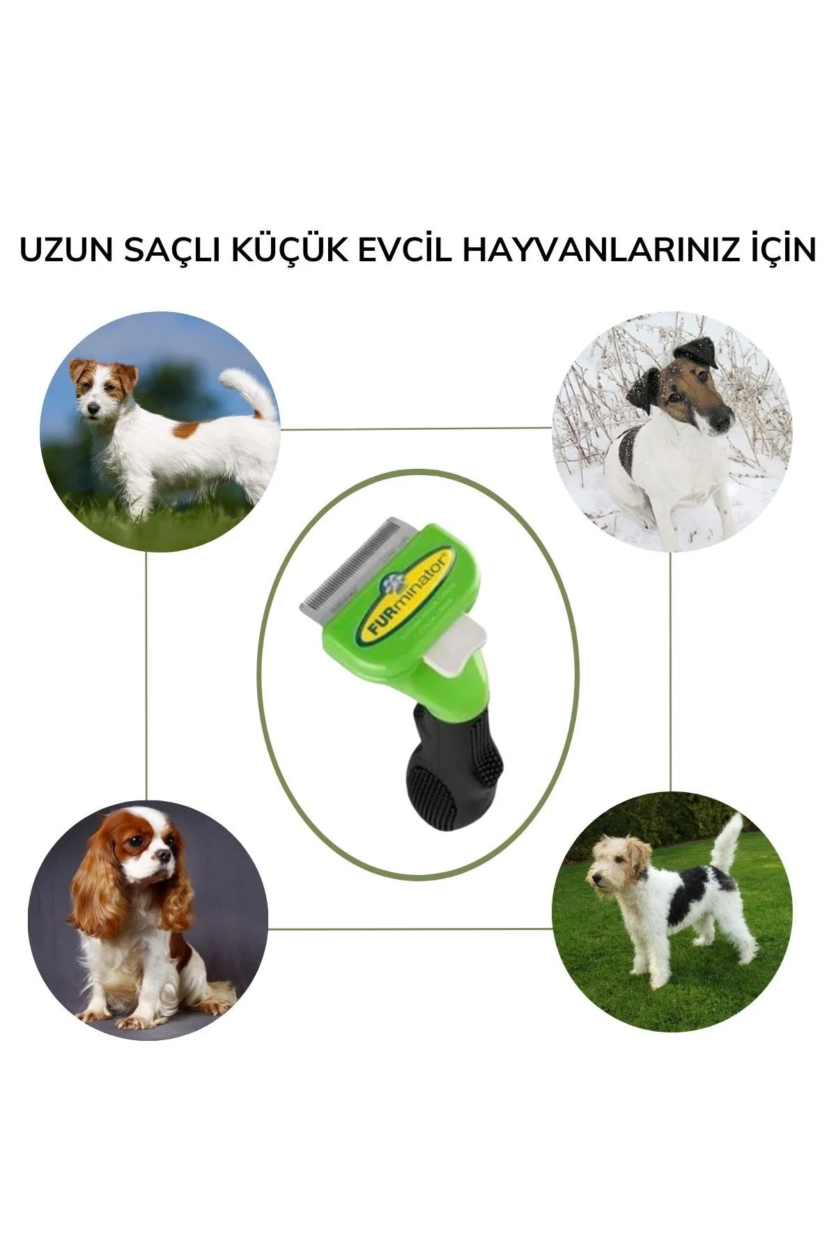 Kedi ve Köpekler İçin Uzun Tüylü Köpek Tarağı Tüy Toplayıcı tarak Small (4741) - Just Cheap Store Görsel 5