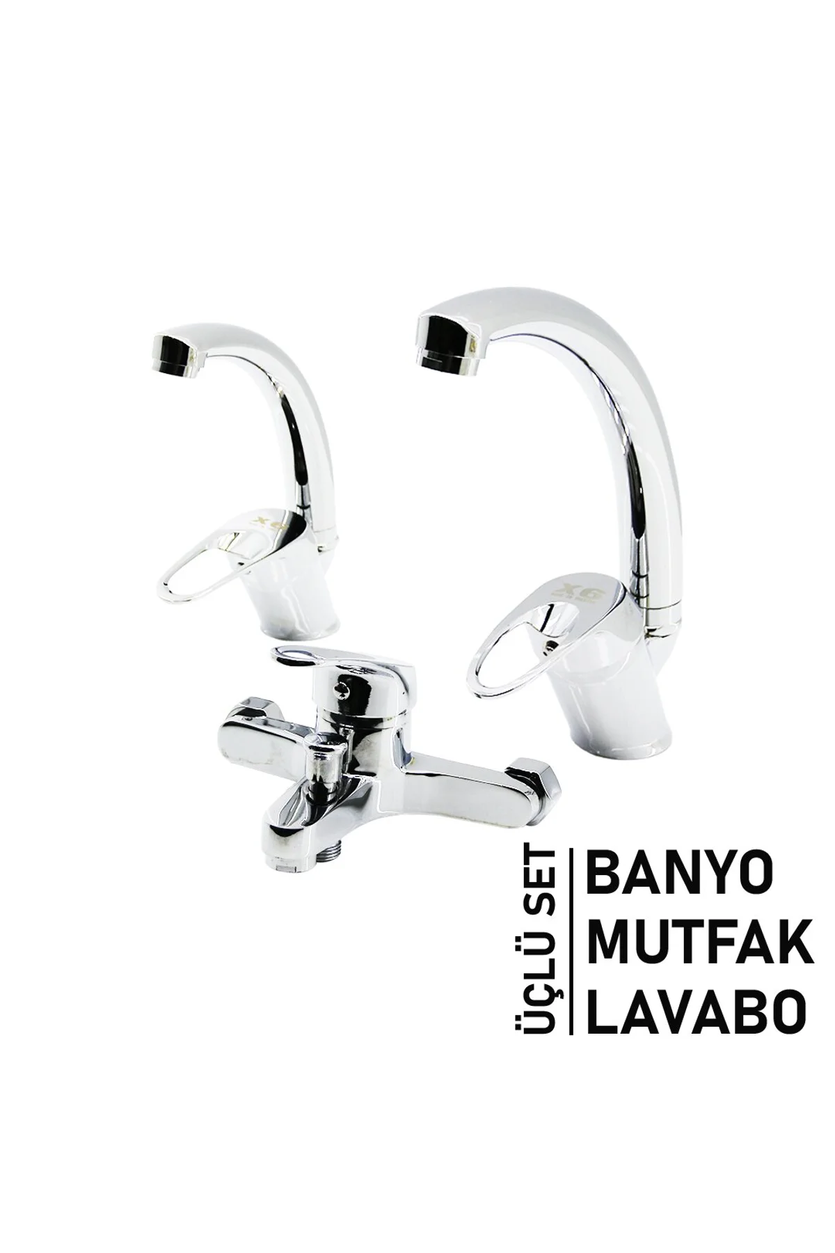 3LÜ SET BANYO - EVYE MUTFAK - LAVABO AÇ KAPA MİX BATARYA MUSLUK
