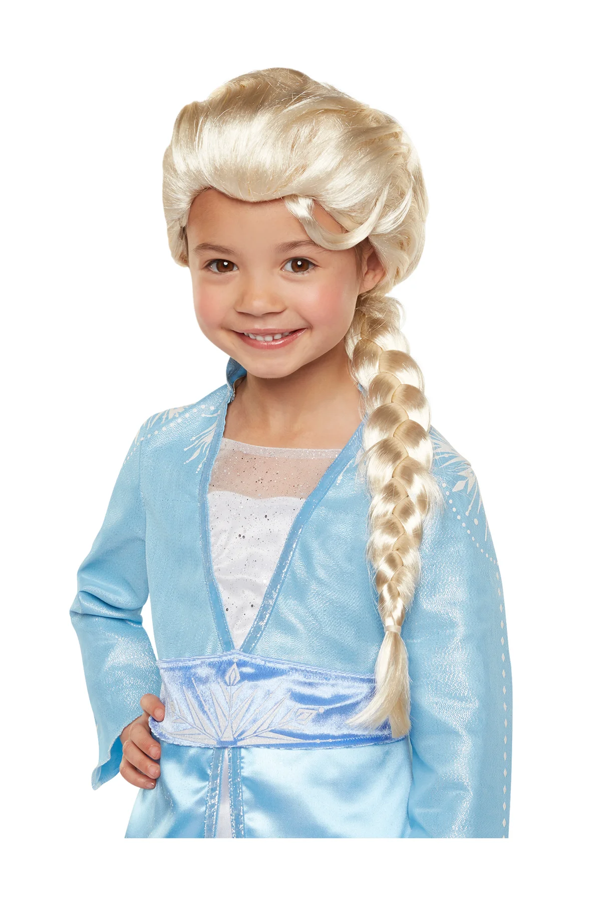 Platin Altın Dore Renk Karlar Ülkesi Elsa Frozen Peruğu Çocuk Boy (4741)