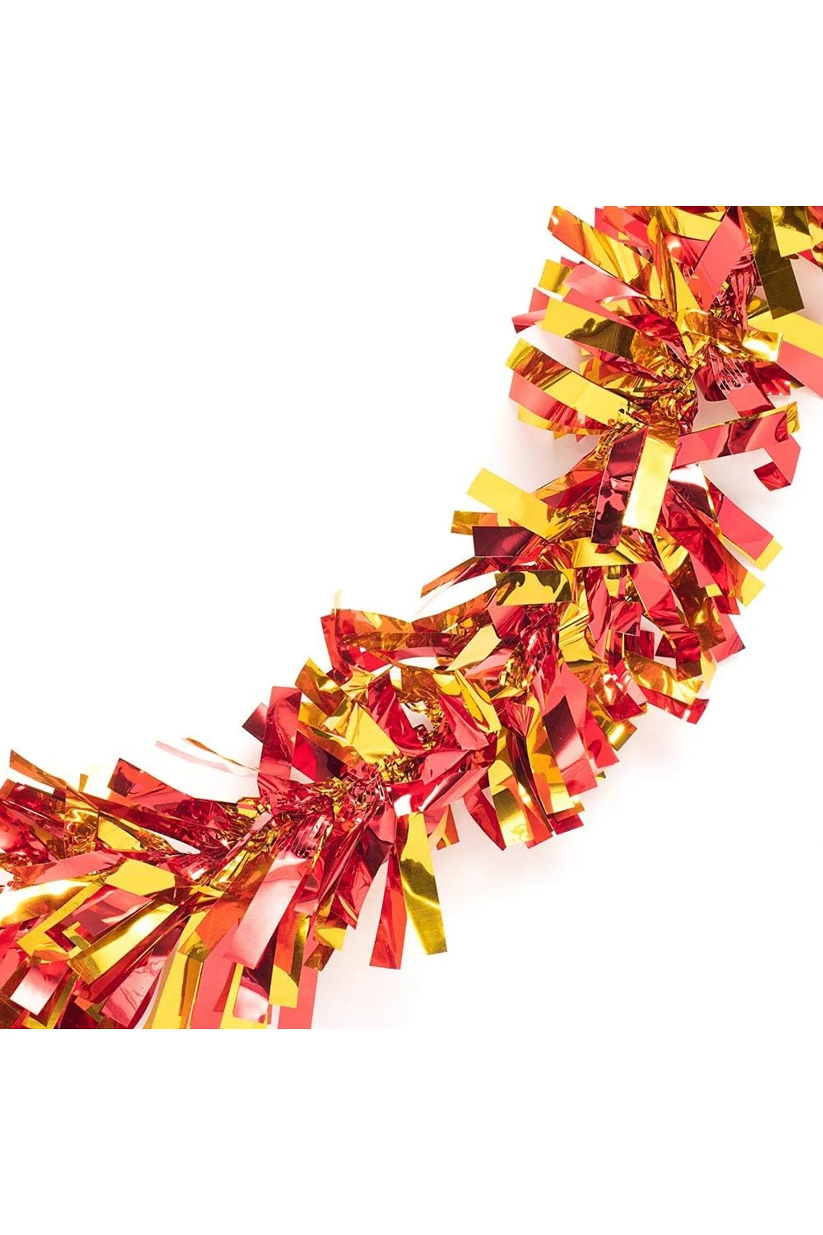 Kırmızı Altın Renk 4 cm Genişlik Garland Çift Renk Sim Süs 180 cm (4741) - Just Cheap Store Görsel 2