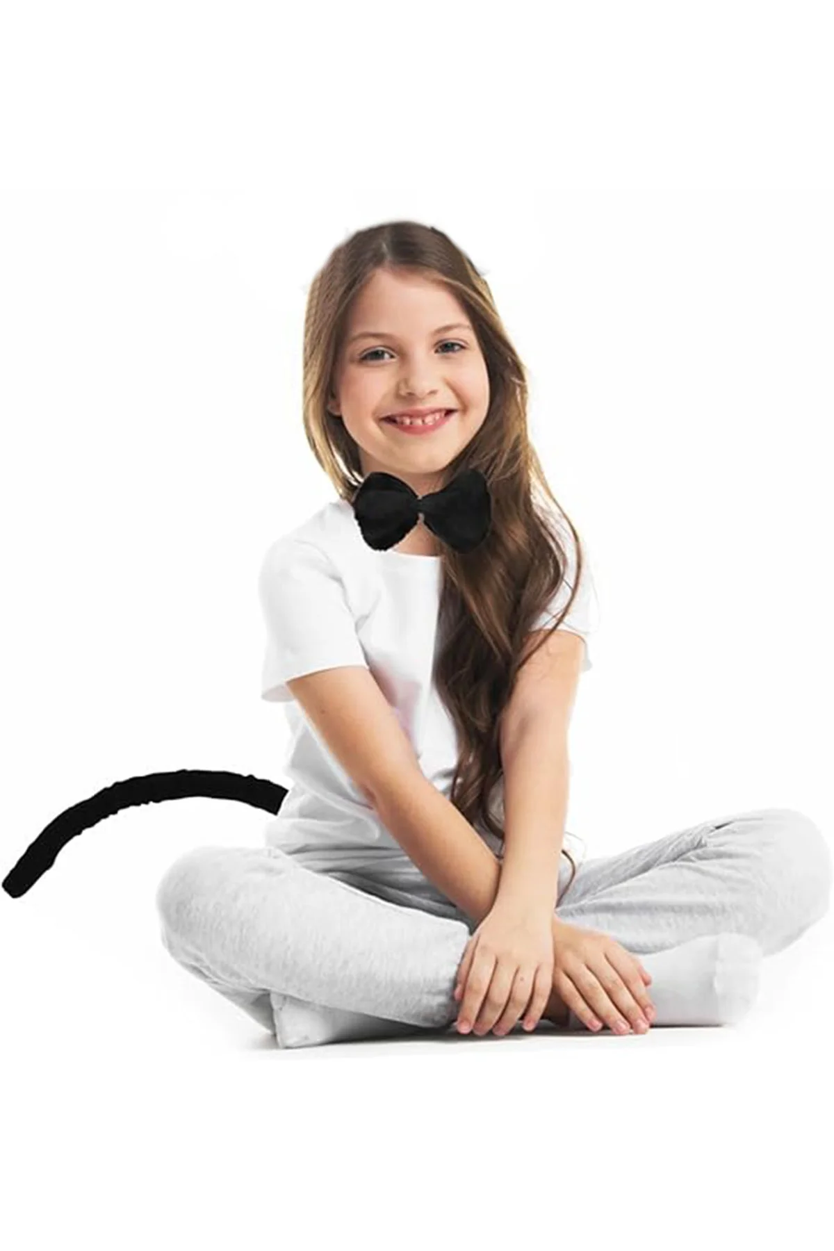 Peluş Siyah Renk Kuyruk ve Papyon Yetişkin Çocuk Uyumlu (4741) - Just Cheap Store Görsel 2