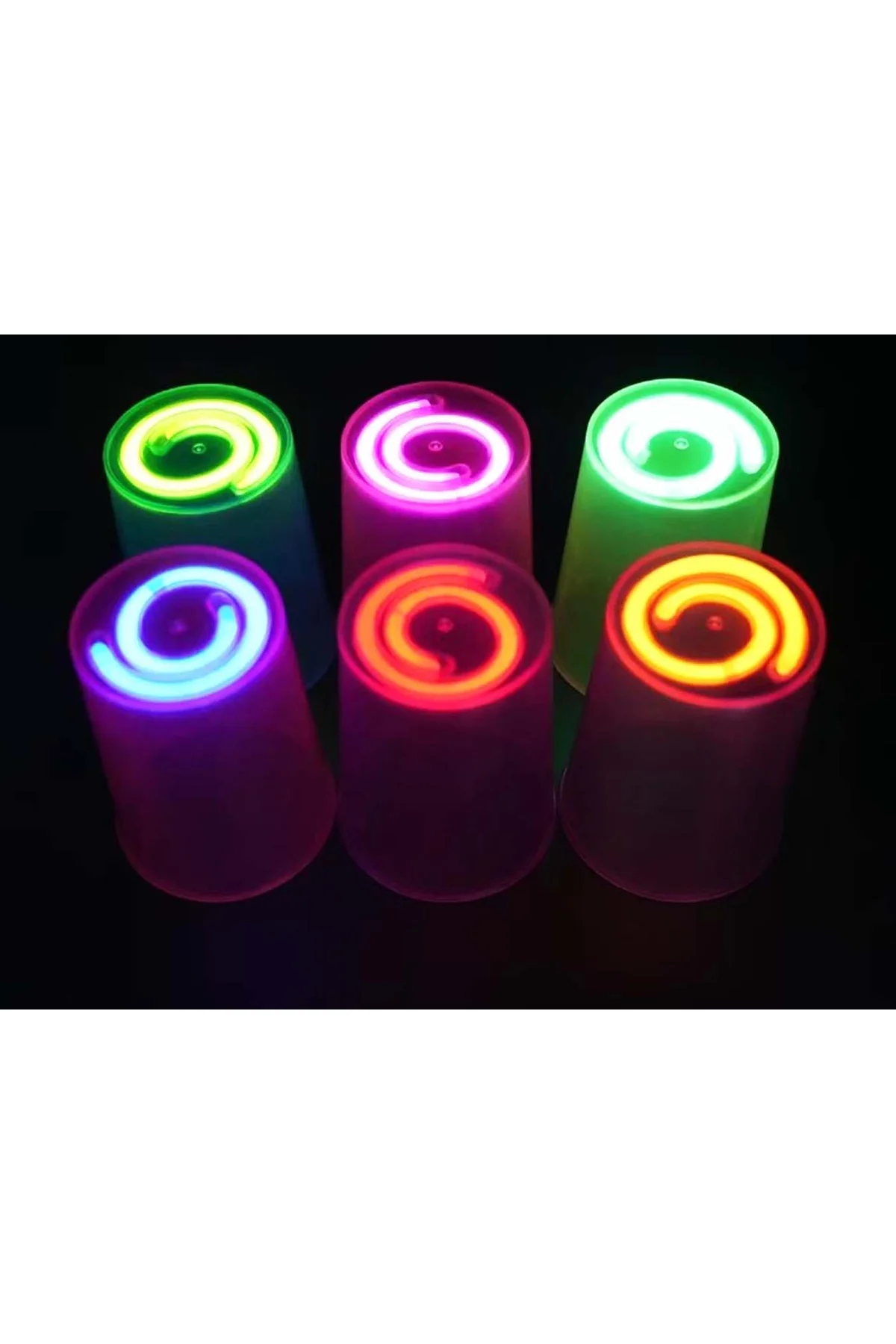 Karanlıkta Yanan Gece Işığı Mega Glow Bardaklar 8 Adet 8.5 x 10.5 cm (4741) - Just Cheap Store Görsel 2