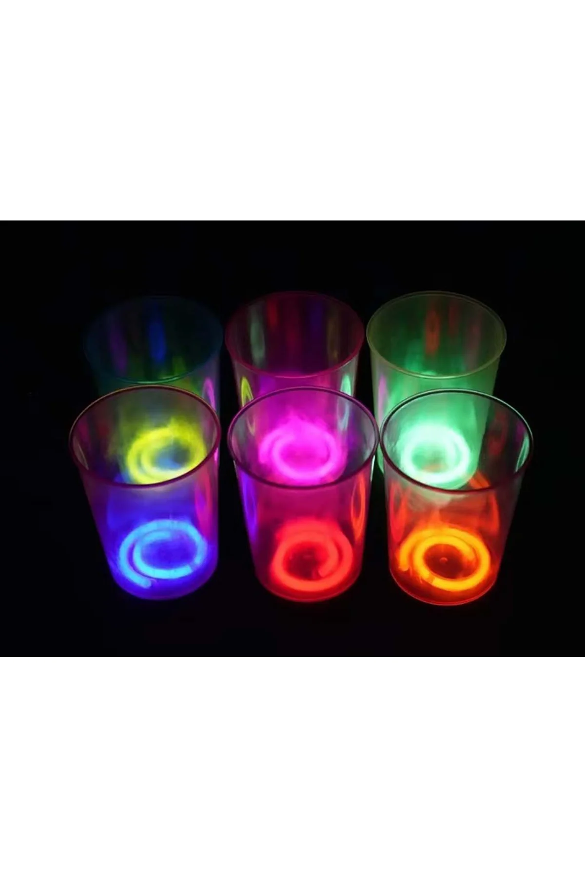 Karanlıkta Yanan Gece Işığı Mega Glow Bardaklar 8 Adet 8.5 x 10.5 cm (4741) - Just Cheap Store Görsel 4