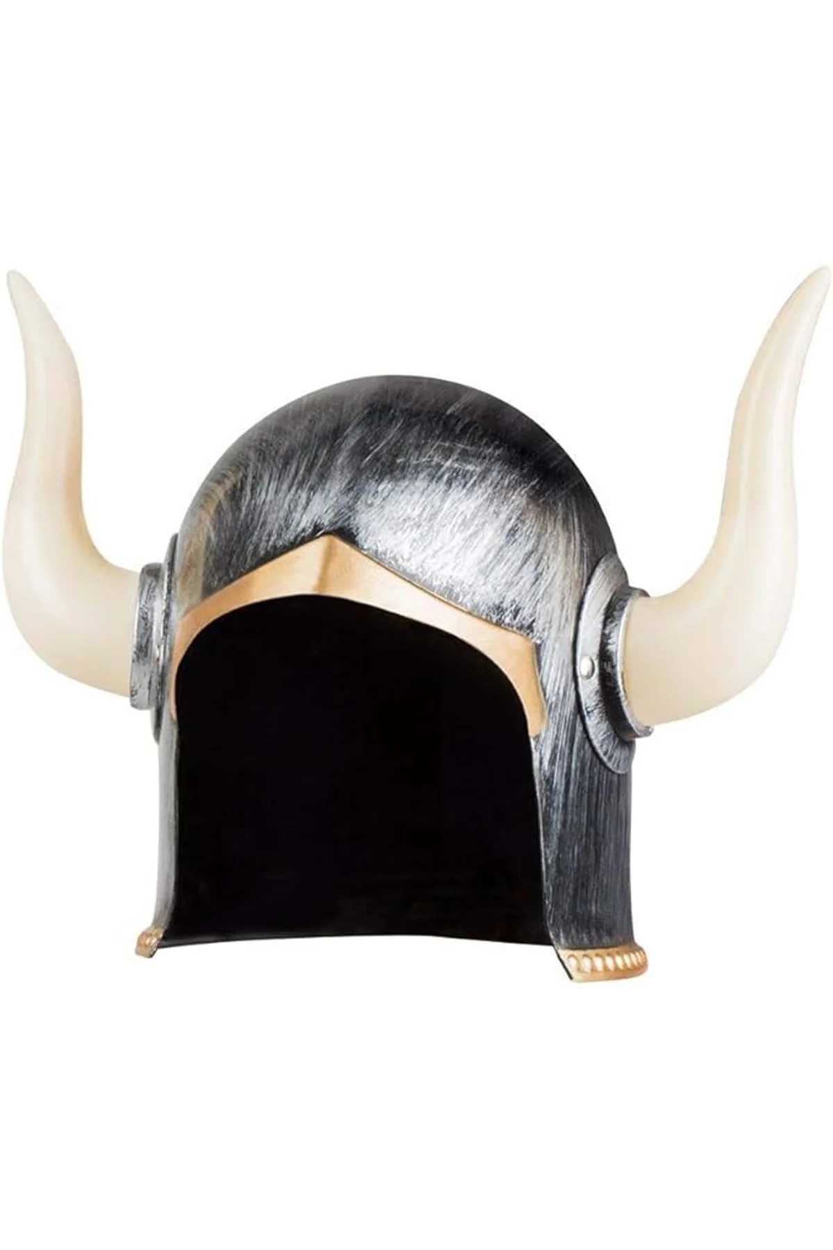 Mega Boynuzlu Viking Ivar Kaskı Eskitilmiş Desen Gümüş Renk (4741) - Just Cheap Store Görsel 2