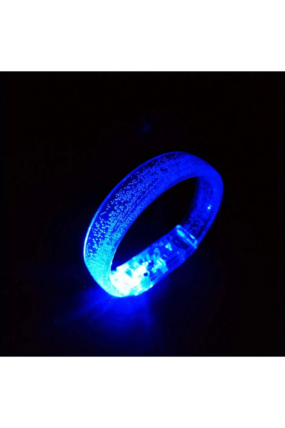 Mavi Led Işıklı Baskı Yapılabilen Pilli Bileklik Bilezik 1,5 cm Genişlik (4741) - Just Cheap Store Görsel 3