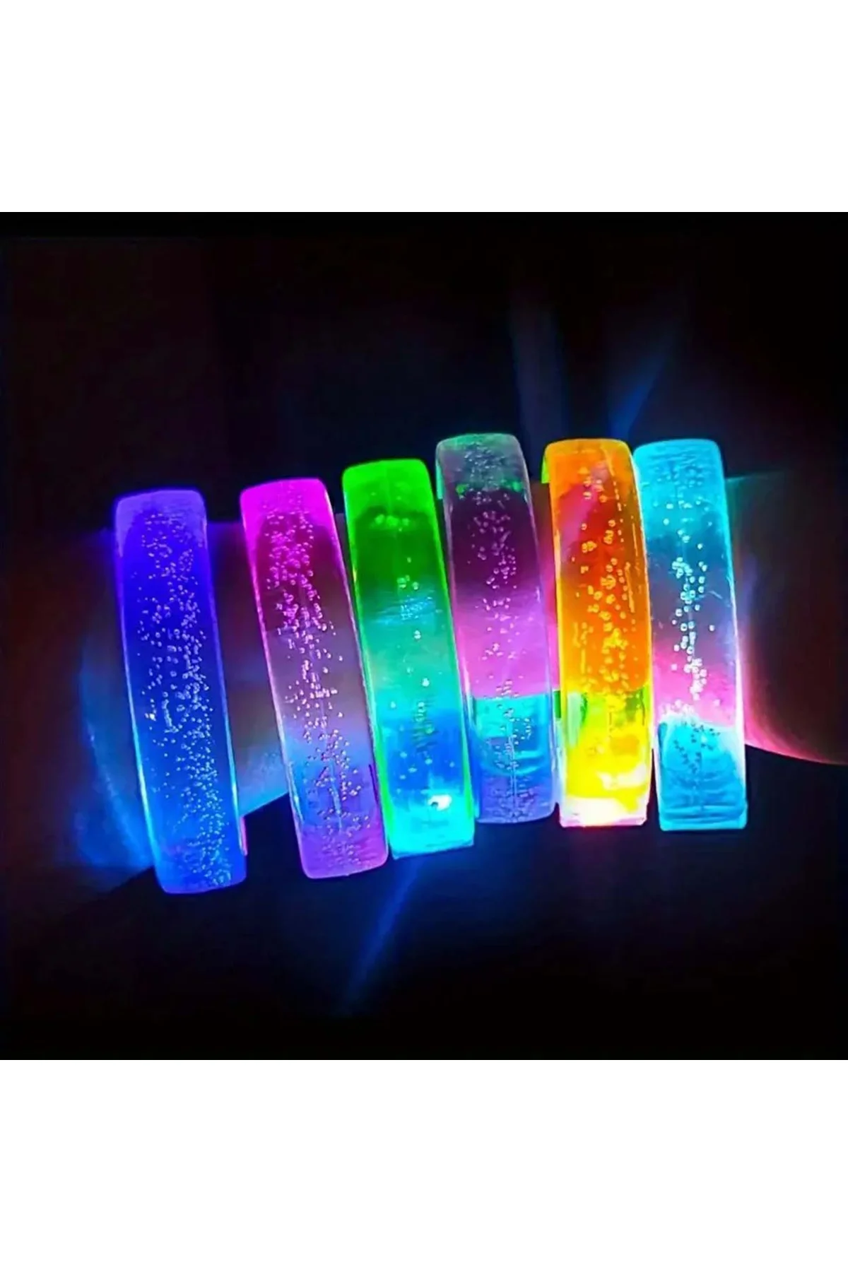 Mavi Led Işıklı Baskı Yapılabilen Pilli Bileklik Bilezik 1,5 cm Genişlik (4741) - Just Cheap Store Görsel 4