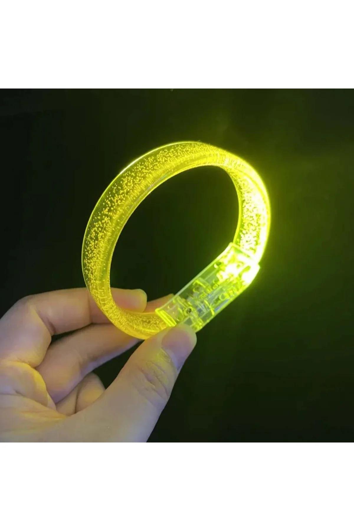 Sarı Led Işıklı Baskı Yapılabilen Pilli Bileklik Bilezik 1,5 cm Genişlik (4741) - Just Cheap Store Görsel 3