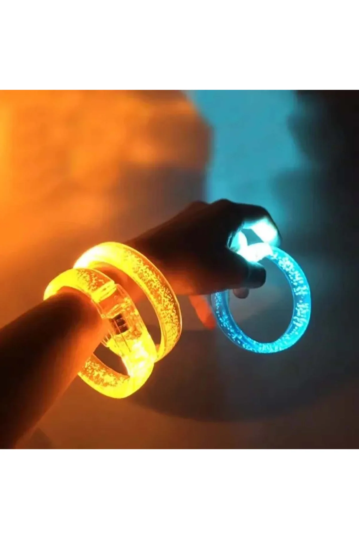 Turuncu Led Işıklı Baskı Yapılabilen Pilli Bileklik Bilezik 1,5 cm Genişlik (4741) - Just Cheap Store Görsel 4