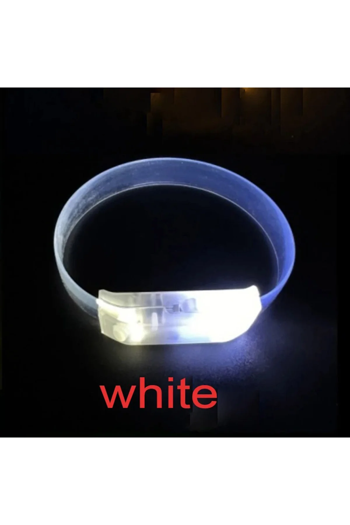 3 Modlu Pilli LED Işıklı Esnek Parti Bilekliği Beyaz (4741) - Just Cheap Store Görsel 3