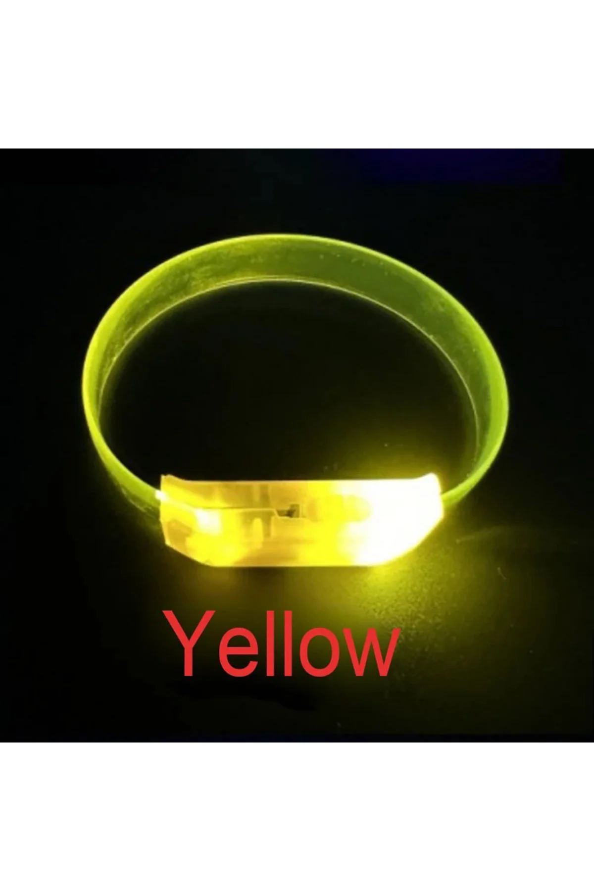 3 Modlu Pilli LED Işıklı Esnek Parti Bilekliği Sarı (4741) - Just Cheap Store Görsel 3