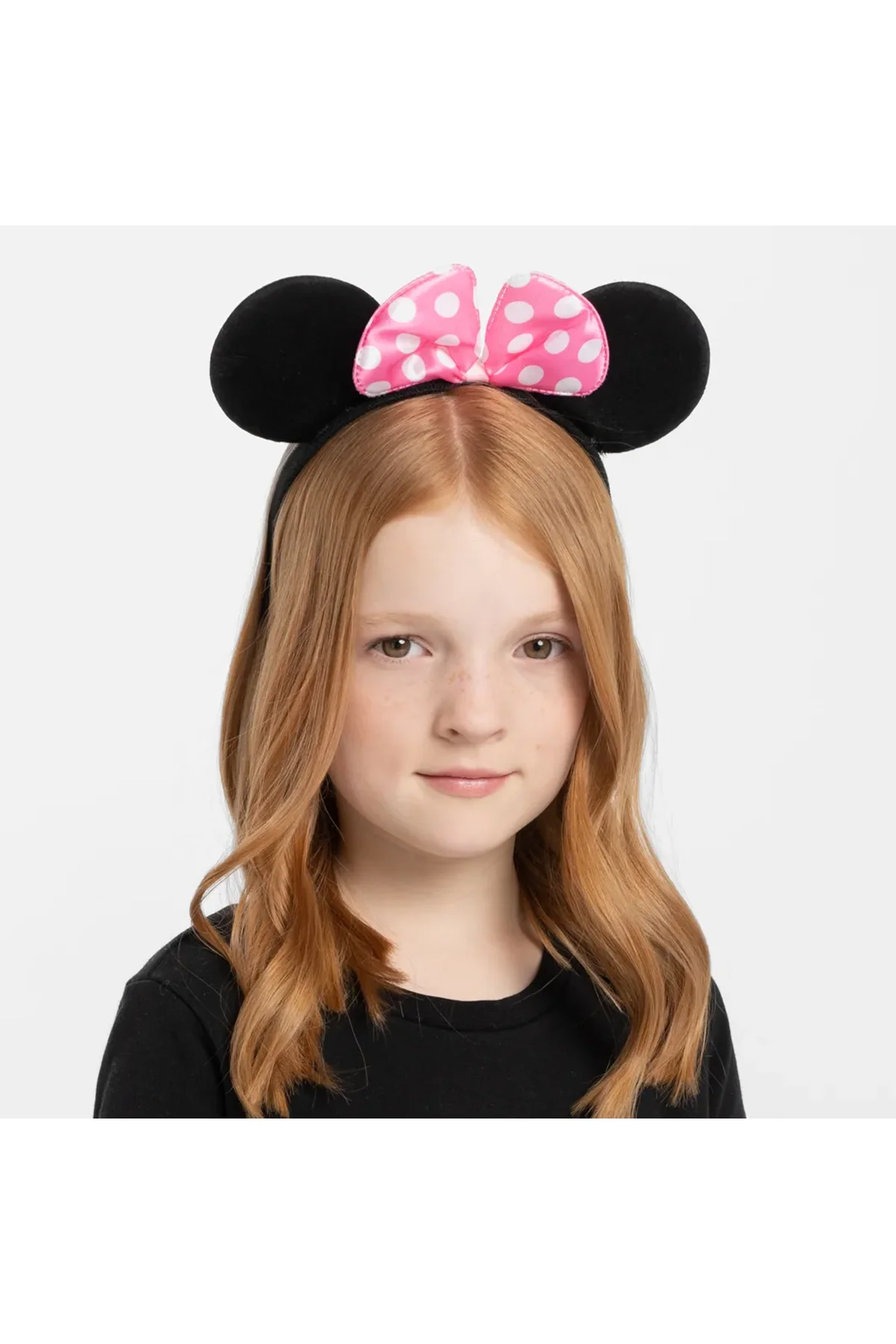 Pembe Fiyonklu Minnie Mouse Tacı Mini Kulak (4741)
