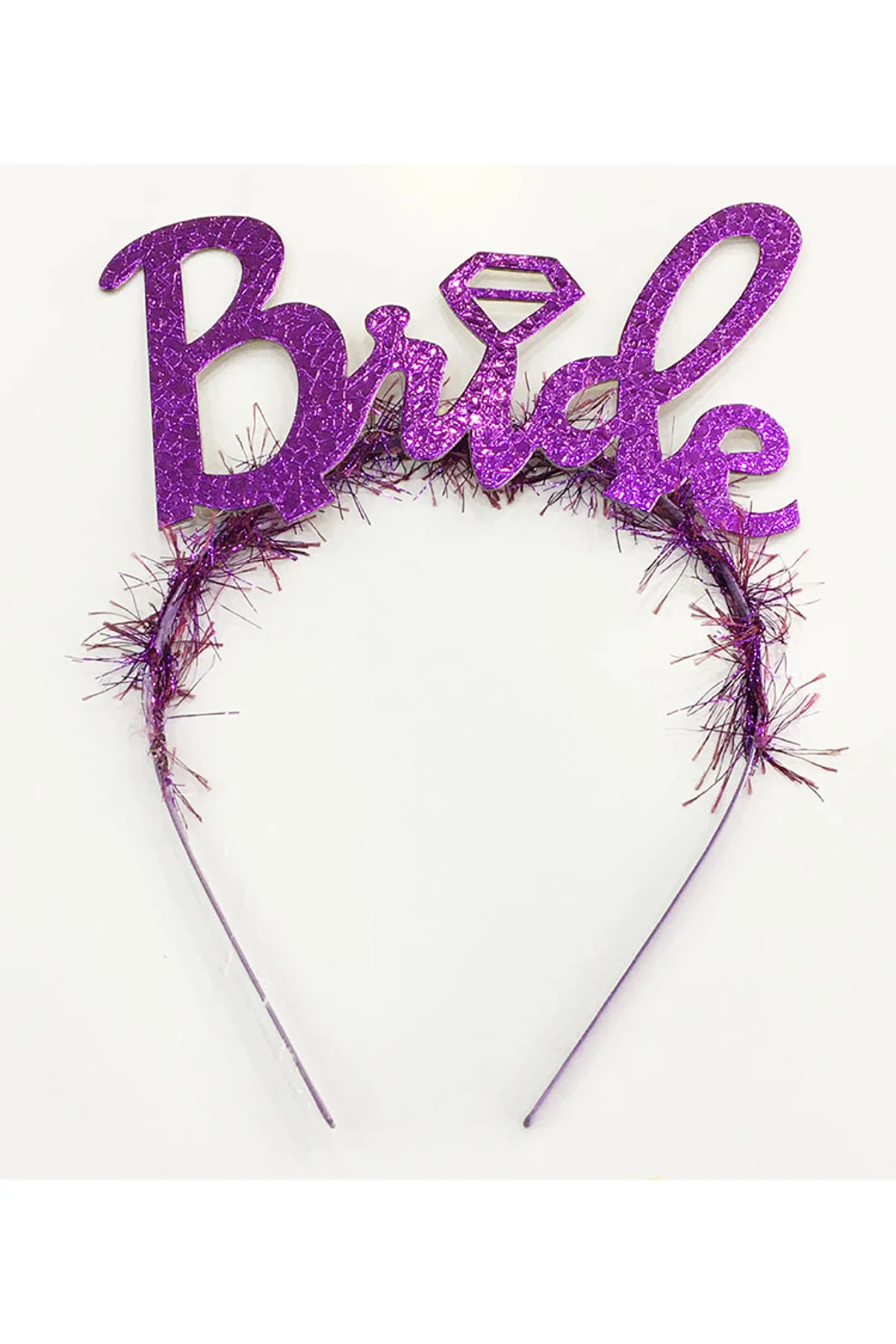 Mor Renk Bekarlığa Veda İtalik Yazı Alyanslı Bride Taç (4741)