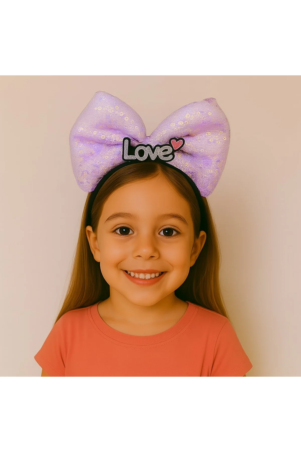 LED Işıklı Love Yazılı Mor Fiyonk Taç – Kız Çocuk Parti Tacı (4741) - Just Cheap Store Görsel 2