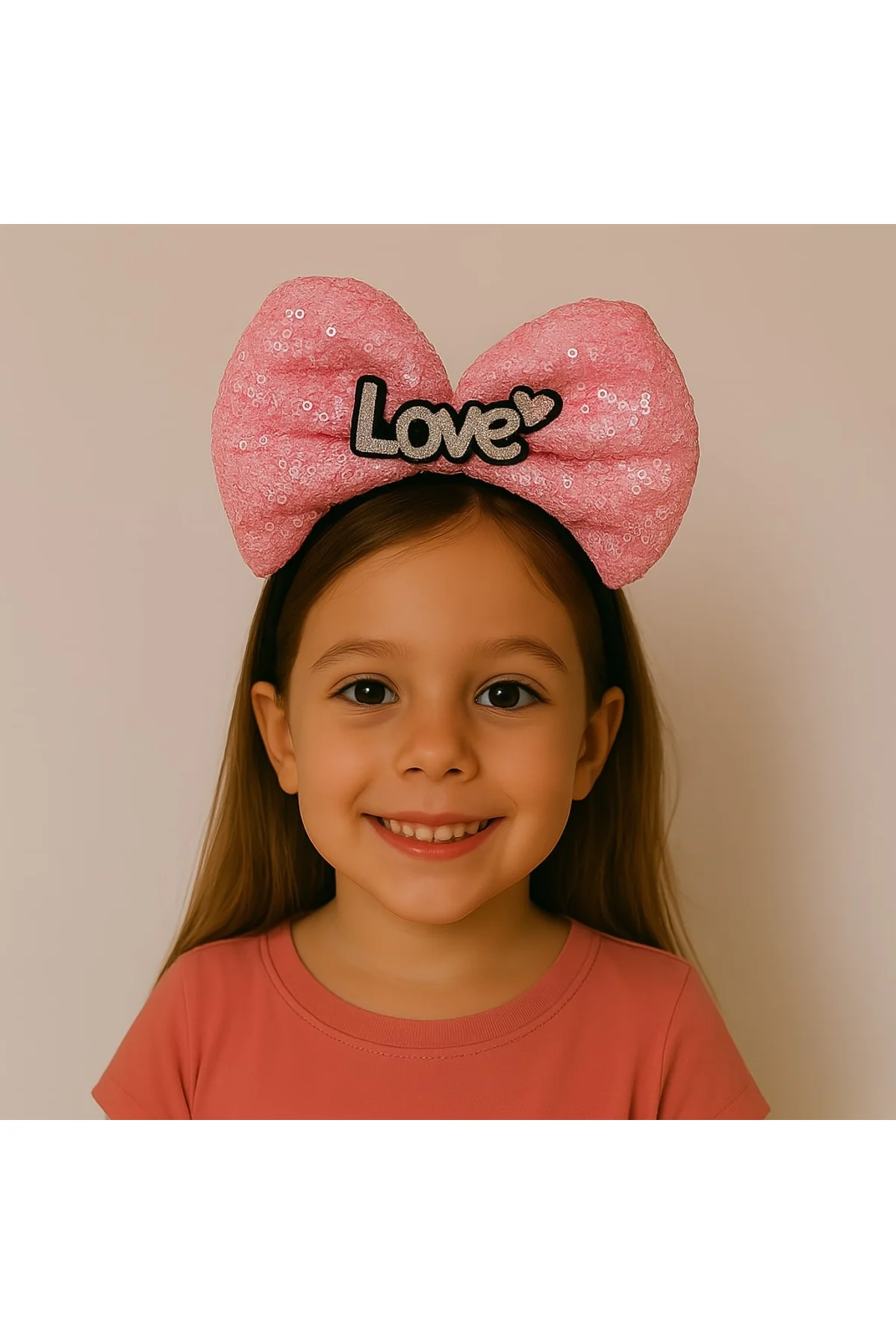 LED Işıklı Love Yazılı Fuşya Fiyonk Taç – Kız Çocuk Parti Tacı (4741) - Just Cheap Store Görsel 2