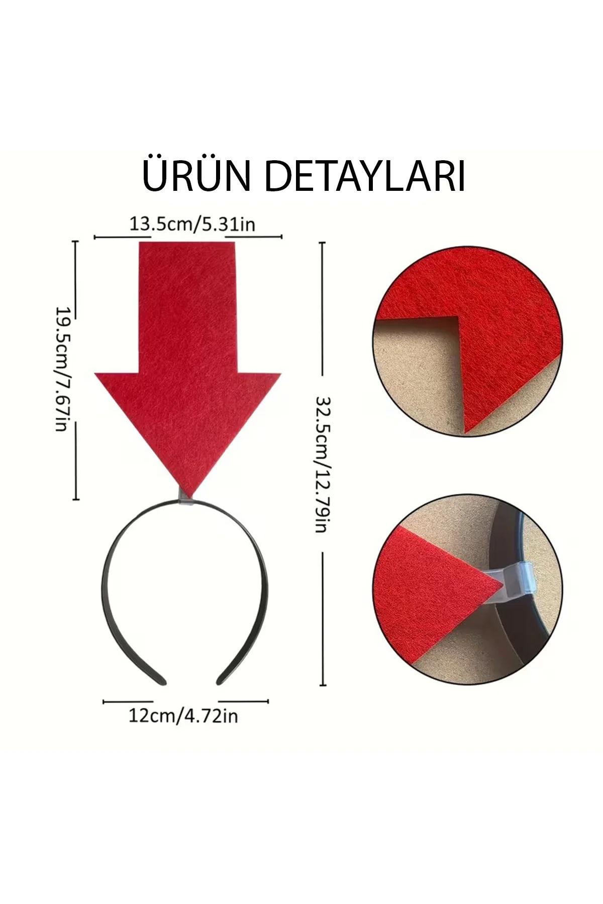 Kişiselleştirilebilir Ok Taç – Üzerine Yazı Yazılabilen Parti Tacı Kırmızı Renk (4741) - Just Cheap Store Görsel 5