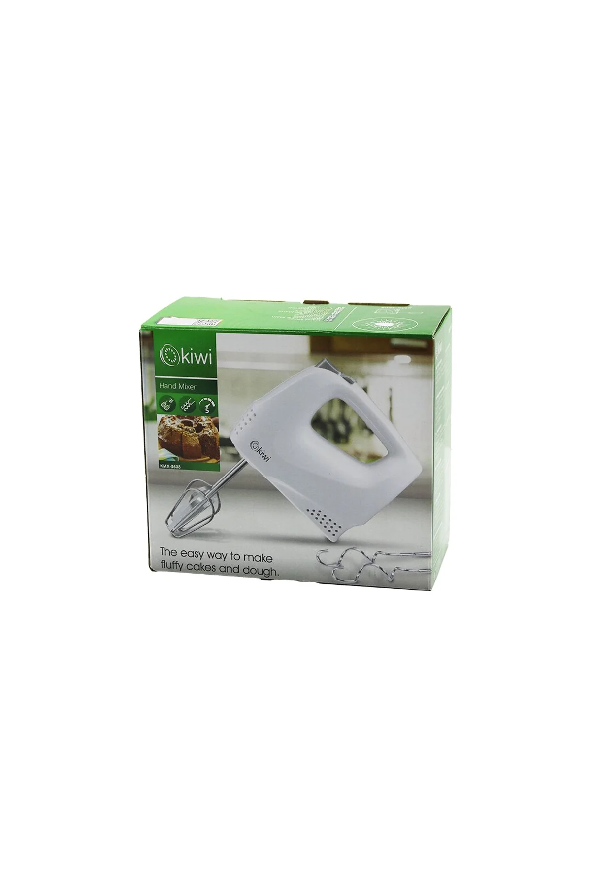 KİWİ KMX-3608 ELEKTRİKLİ EL MİKSERİ 2PCS METAL ÇIRPMA APARATI - 2PCS HAMUR KANCASI 5 KADEME HIZ ÇIRP