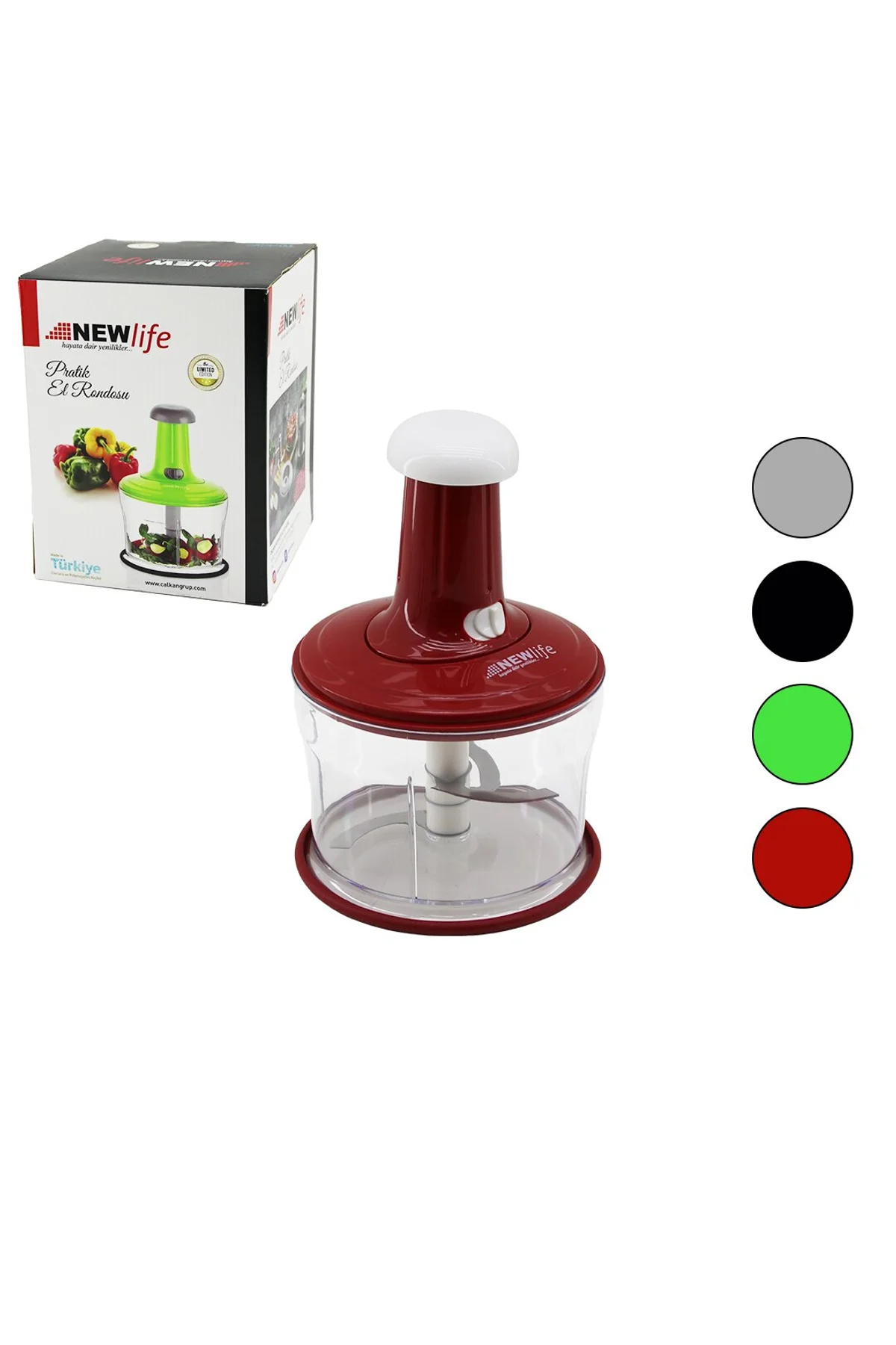 BASMALI PRATİK EL RONDOSU DOĞRAYICI 3 BIÇAKLI MİKA KRİSTAL PLS.HAZNE HERHANGİ BİR RENK GÖNDERİLİR (4 - Just Cheap Store Görsel 2