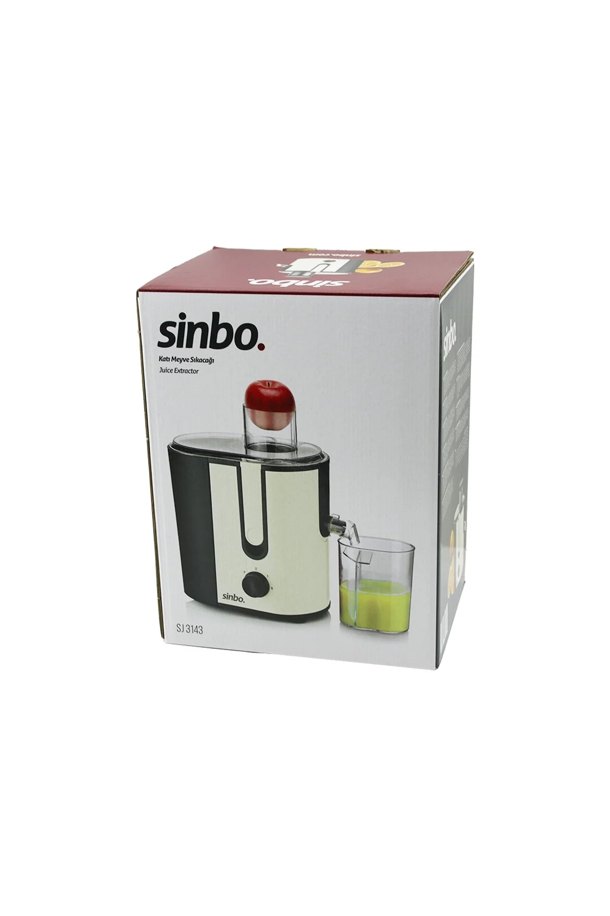 ELEKTRİKLİ BEJ KATI MEYVE SIKACAK 600W HAZNE POSA:1250ML - M.SUYU:450ML ÇELİK FİLTRE 65MM TÜP SJ-314