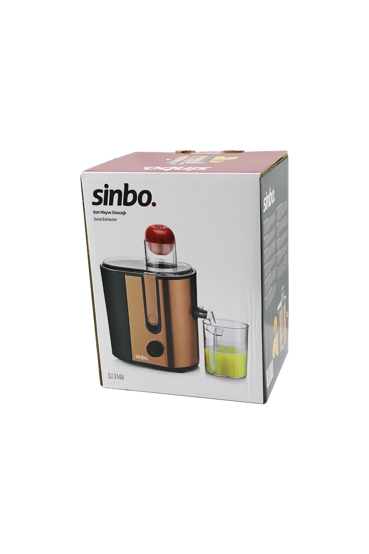 ROSE GOLD ELEKTRİKLİ KATI MEYVE SIKACAK 600W HAZNE POSA: 1250ML - M.SUYU: 450ML ÇELİK FİLTRE 65MM BE