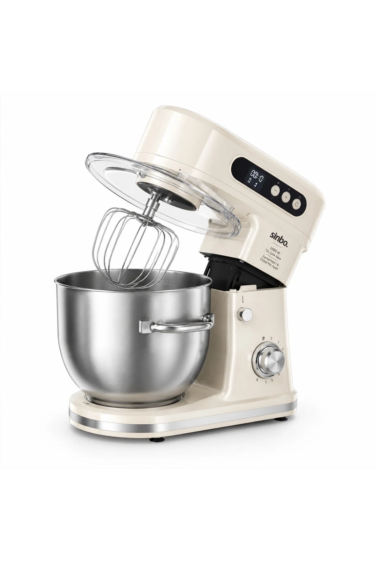 STANDLI MİKSER - BLENDER SETİ HAMUR YOĞURUCU - ÇIRPICI - KARIŞTIRICI 8KADEM. HIZ AYAR 12LT HAZNE 200