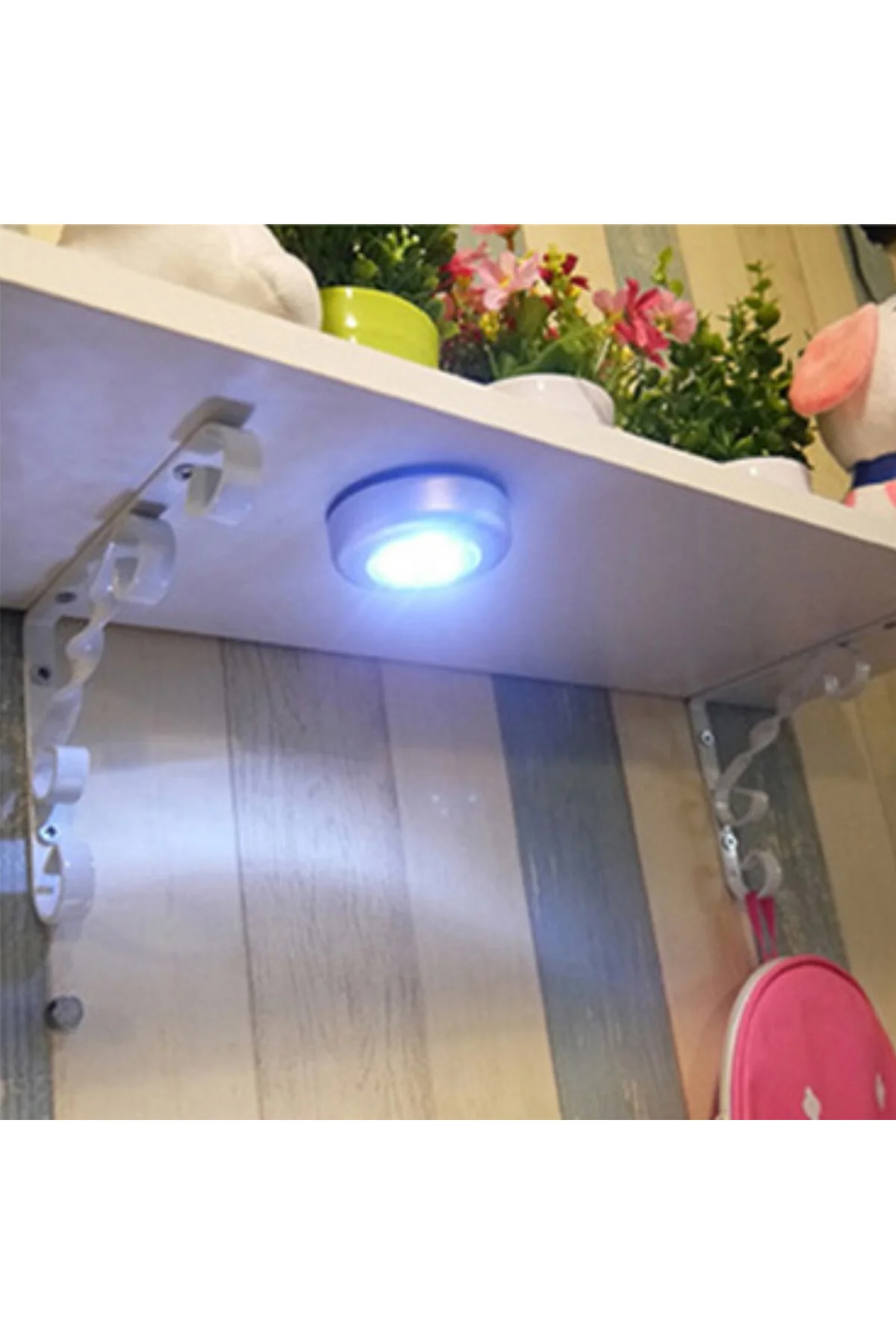 Kablosuz Spot Pilli Dokunmatik Led Lamba 3 Ledli Dolap Lambası (4741) - Just Cheap Store Görsel 3