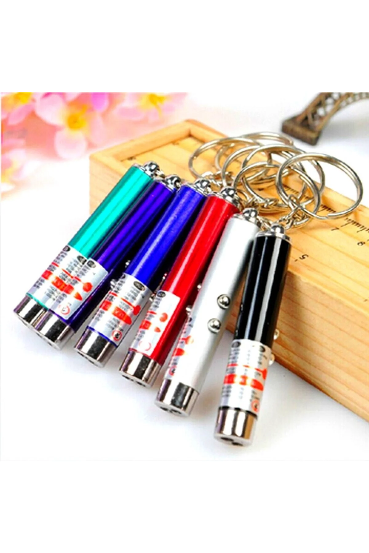 3 Fonksiyonlu Kırmızı Beyaz Işıklı Led Lazer Kedi Köpek Oyuncak Anahtarlık (4741) - Just Cheap Store Görsel 5