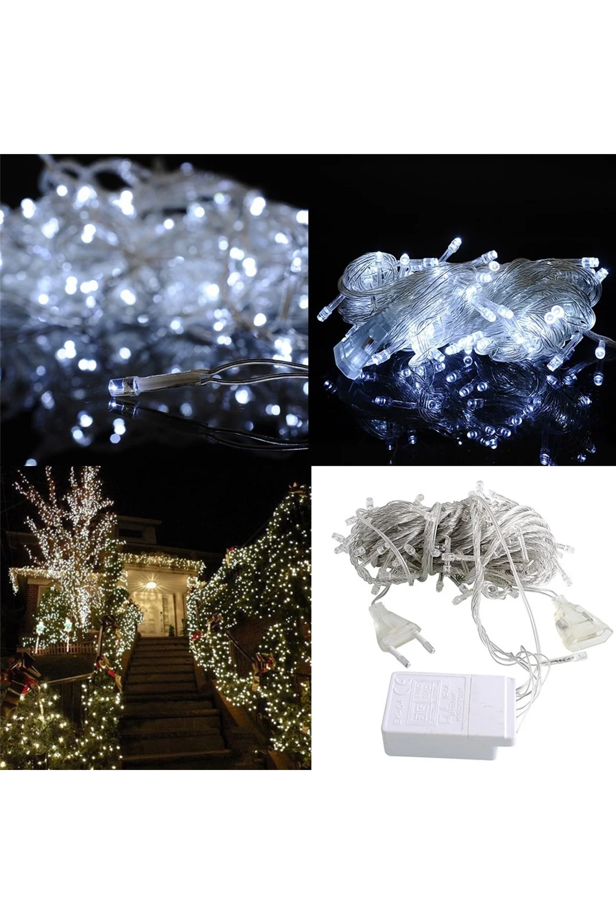 100 Ledli 8 Fonksiyonlu 10 Metre Led Aydınlatma Dekor Lambası (beyaz) (4741) - Just Cheap Store Görsel 4
