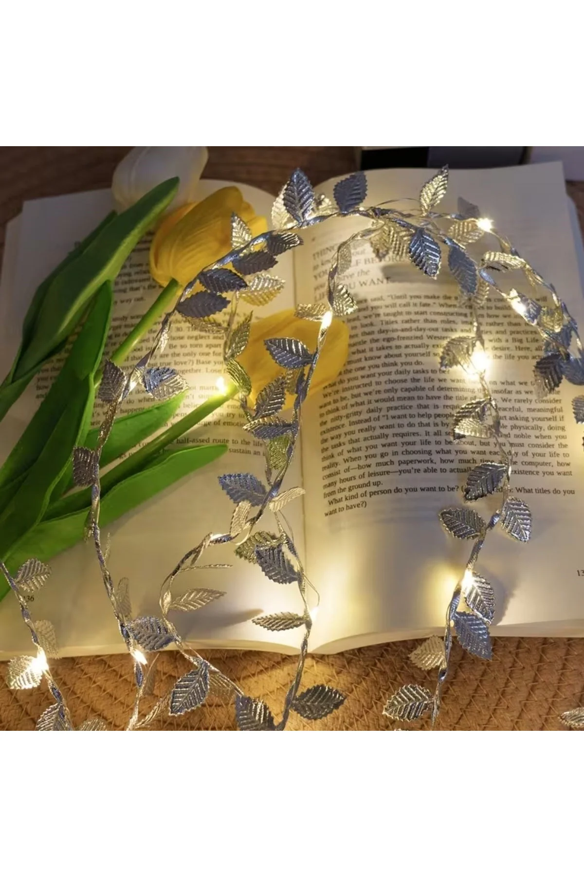 3 Metre Yaldızlı Gümüş LED Işık – Dekoratif Ortam ve Yılbaşı Aydınlatması (4741) - Just Cheap Store Görsel 3