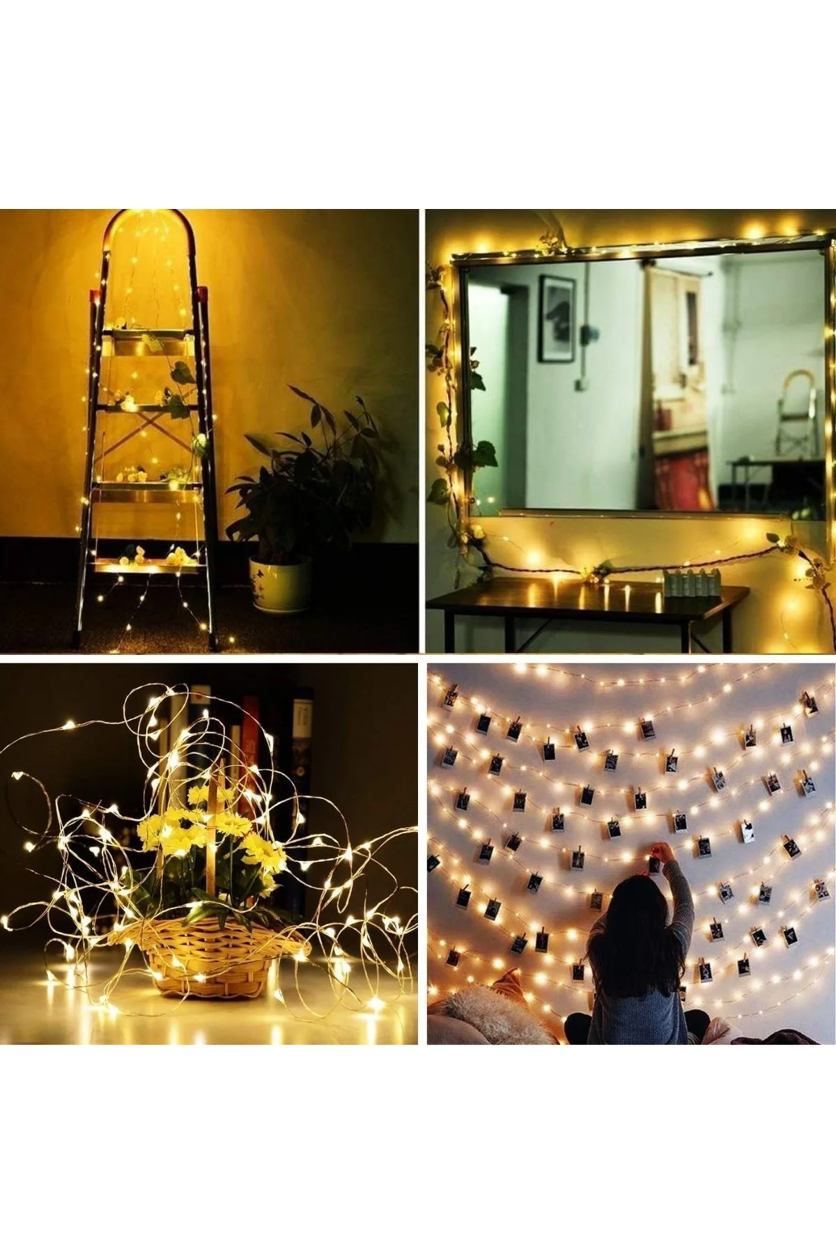 Sarı Peri LED Flaşlı Işık – 3 Metre Dekoratif Oda ve Organizasyon Aydınlatması (4741) - Just Cheap Store Görsel 3