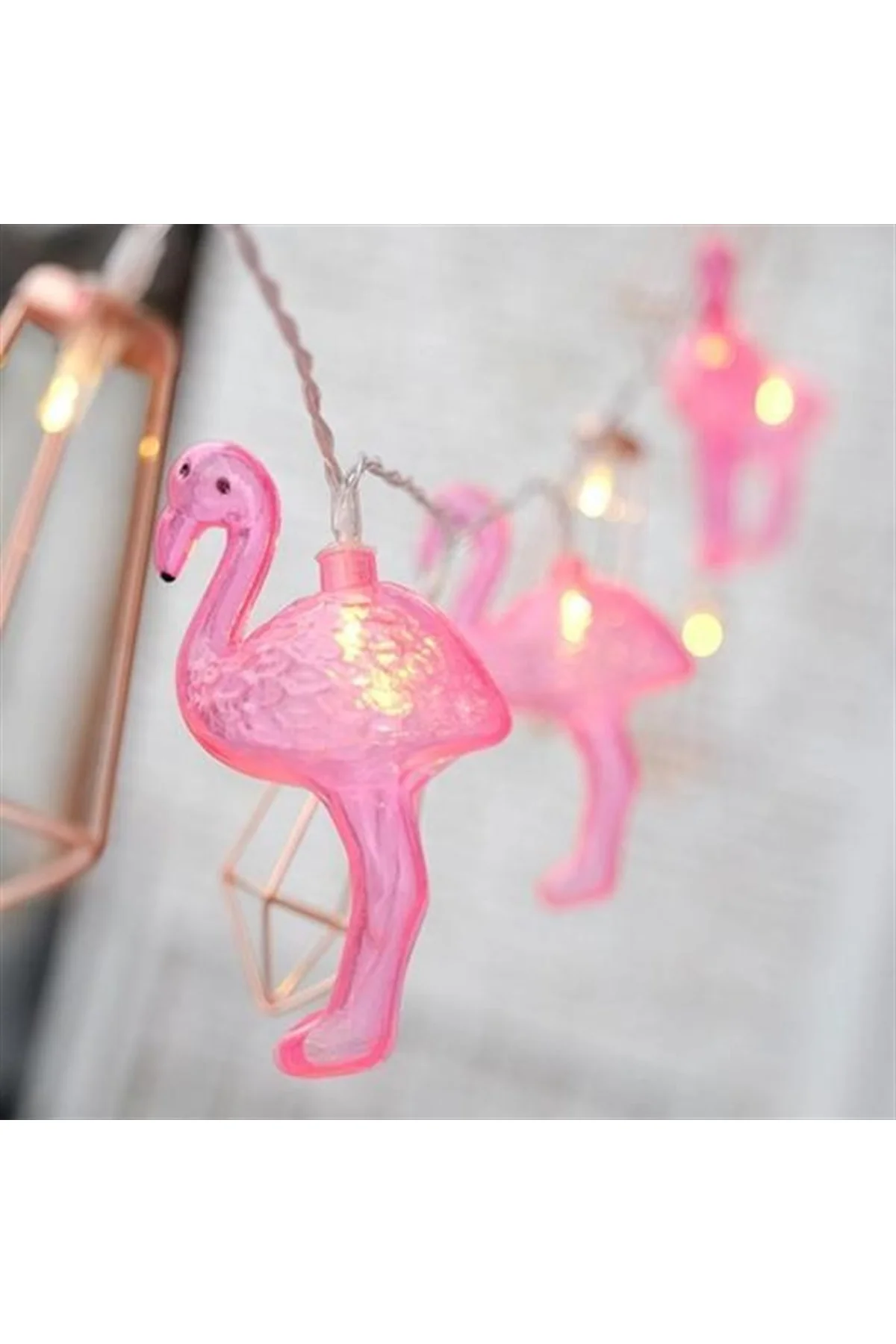 10&amp;apos;lu Pilli Led Flamingo Dekoratif Işık Zinciri Aydınlatma 1,5 Mt (4741) - Just Cheap Store Görsel 4
