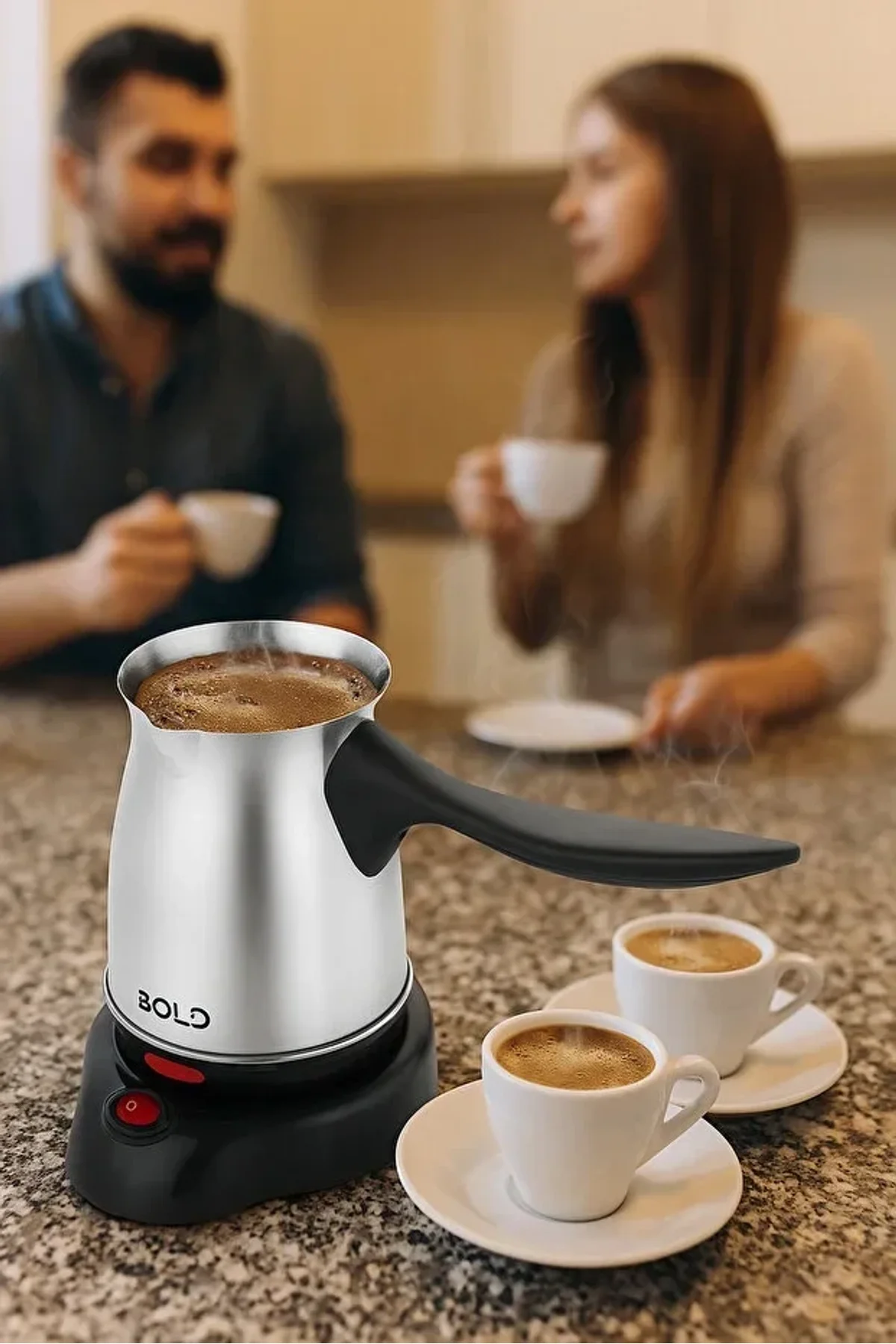 Bold Elektrikli Türk Kahve Pişirme Makinesi Inox Paslanmaz Çelik Cezve (4741)