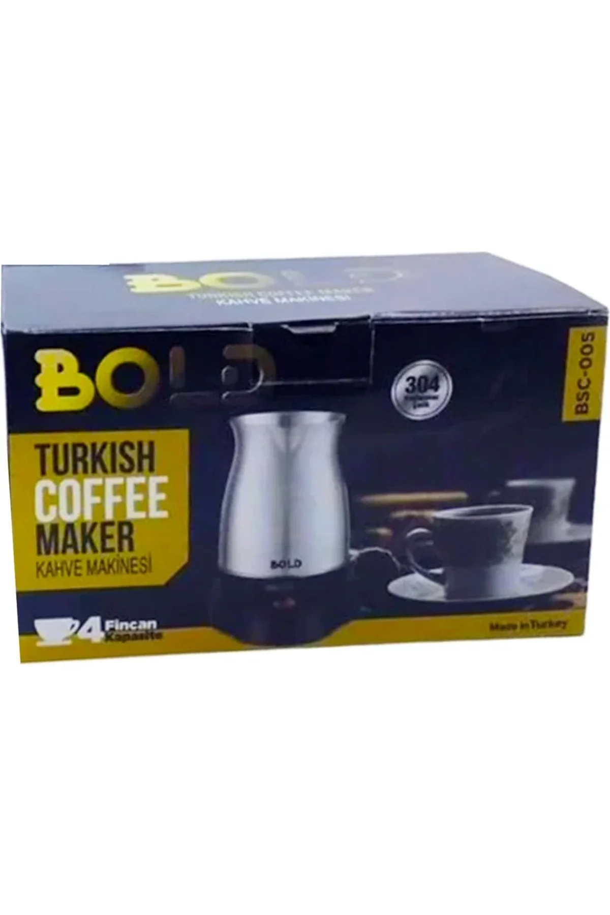 Bold Elektrikli Türk Kahve Pişirme Makinesi Inox Paslanmaz Çelik Cezve (4741) - Just Cheap Store Görsel 4