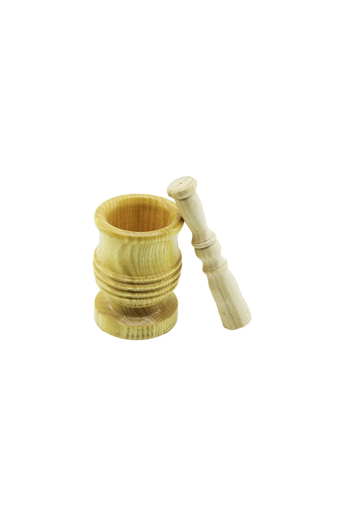 BÜYÜK BOY LÜX AHŞAP HAVAN SARIMSAK DÖVECEK Ç: 8.3CM--D: 7CM--Y: 12CM FİLELİ AMBALAJ (4741)