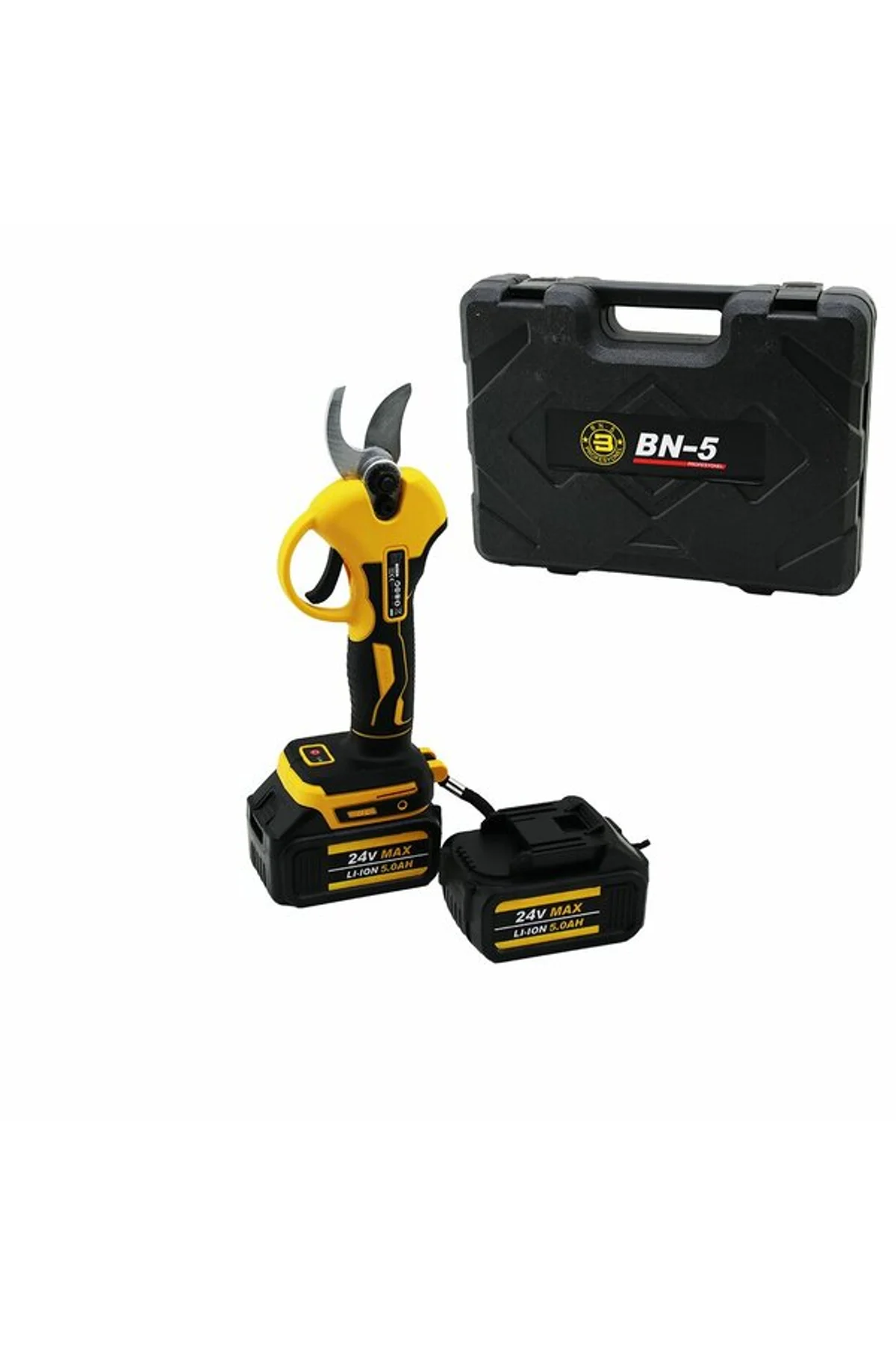 CORDLESS SHEAR YELLOW BN-5 HS-155 ŞARJLI BAĞ MAKASI 2 BATARYA - 36V 5.0AH (4741) - Just Cheap Store Görsel 2