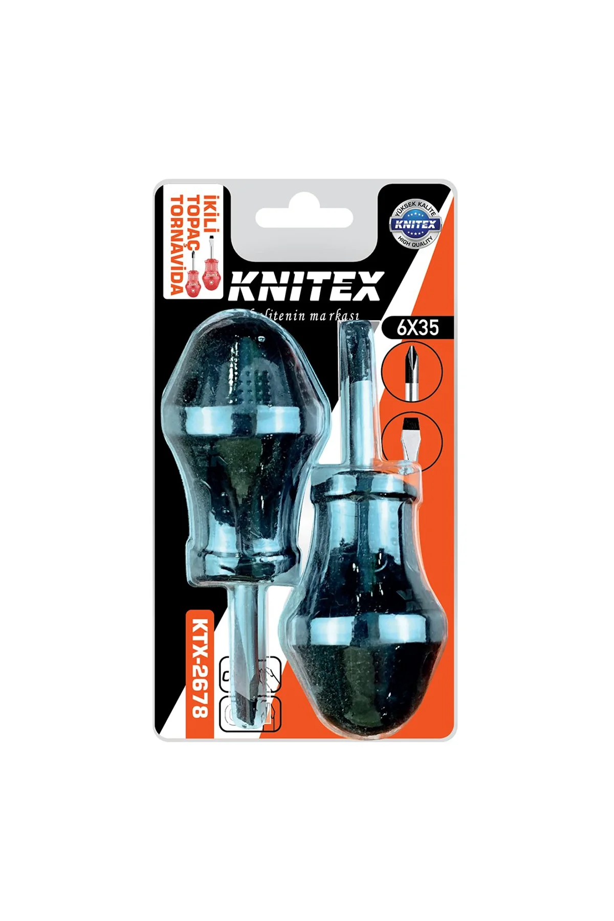 2PCS - YILDIZ-DÜZ TOPAÇ TORNAVİDA SETİ 6X35 (4741)