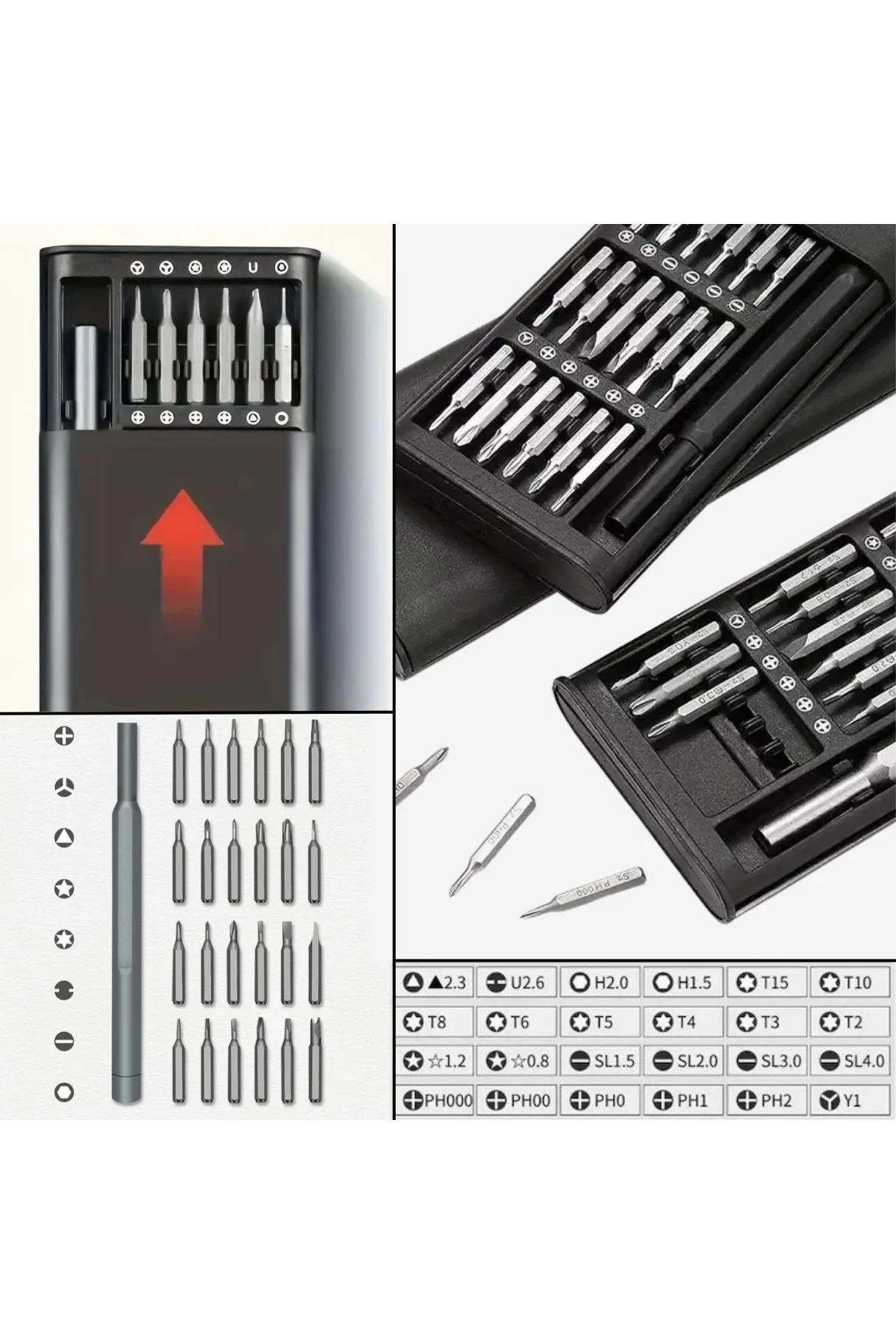 25 Parça 24 farklı uçlu Mıknatıslı 25 in 1 Tornavida Seti (4741) - Just Cheap Store Görsel 2