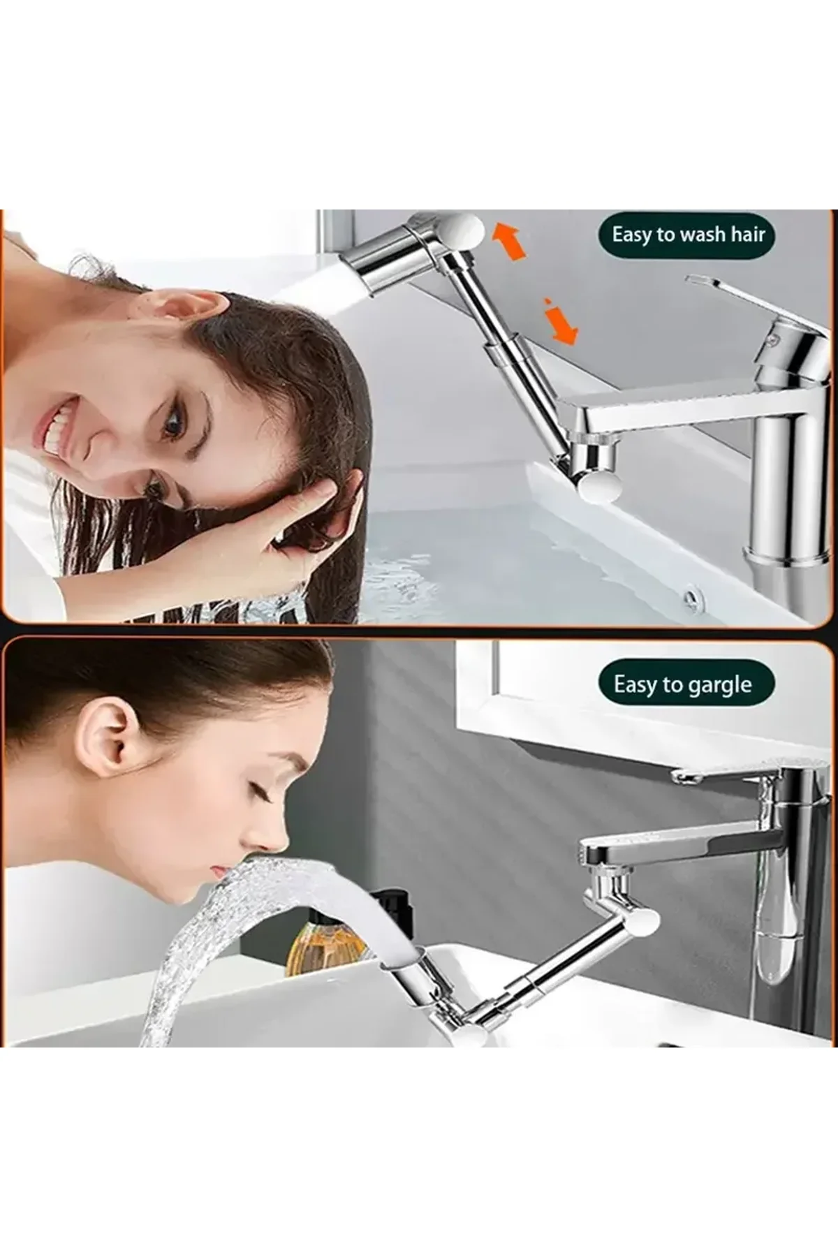 1080 Derece Dönebilen Mutfak ve Lavabo Bataryası Akrobat Musluk Ucu (4741) - Just Cheap Store Görsel 2