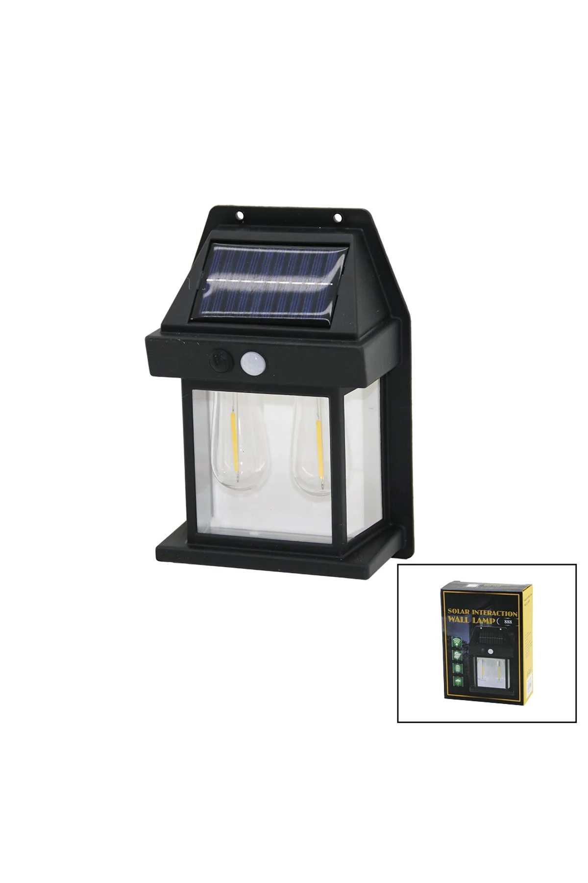 2 LAMBA SOLAR - SENSÖRLÜ APLİK DUVAR LAMBASI DIŞ MEKAN 5.5V - 1W - 1800mAh (4741)
