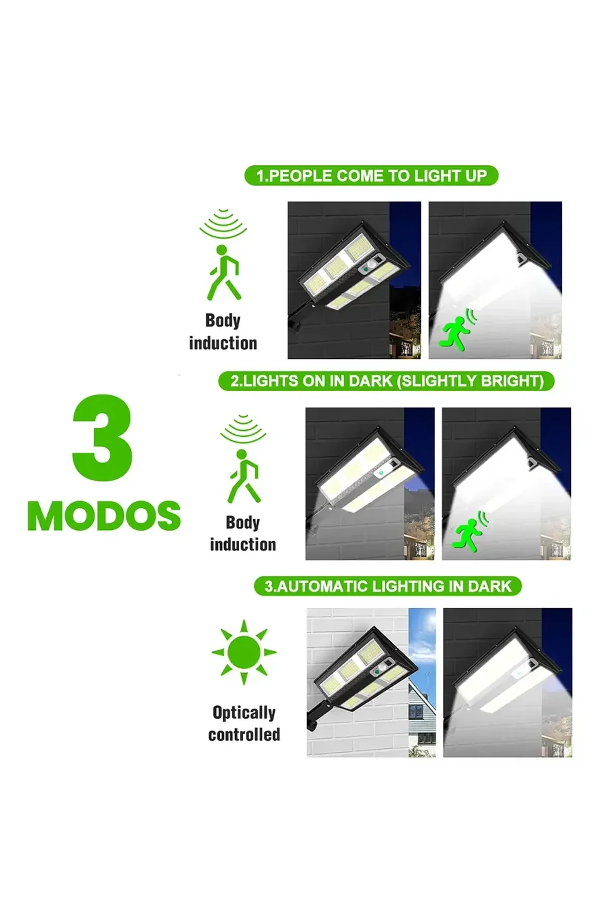 Hareket Sensörlü IP65 Güneş Enerjili LED Spot Kumandalı (4741) - Just Cheap Store Görsel 3