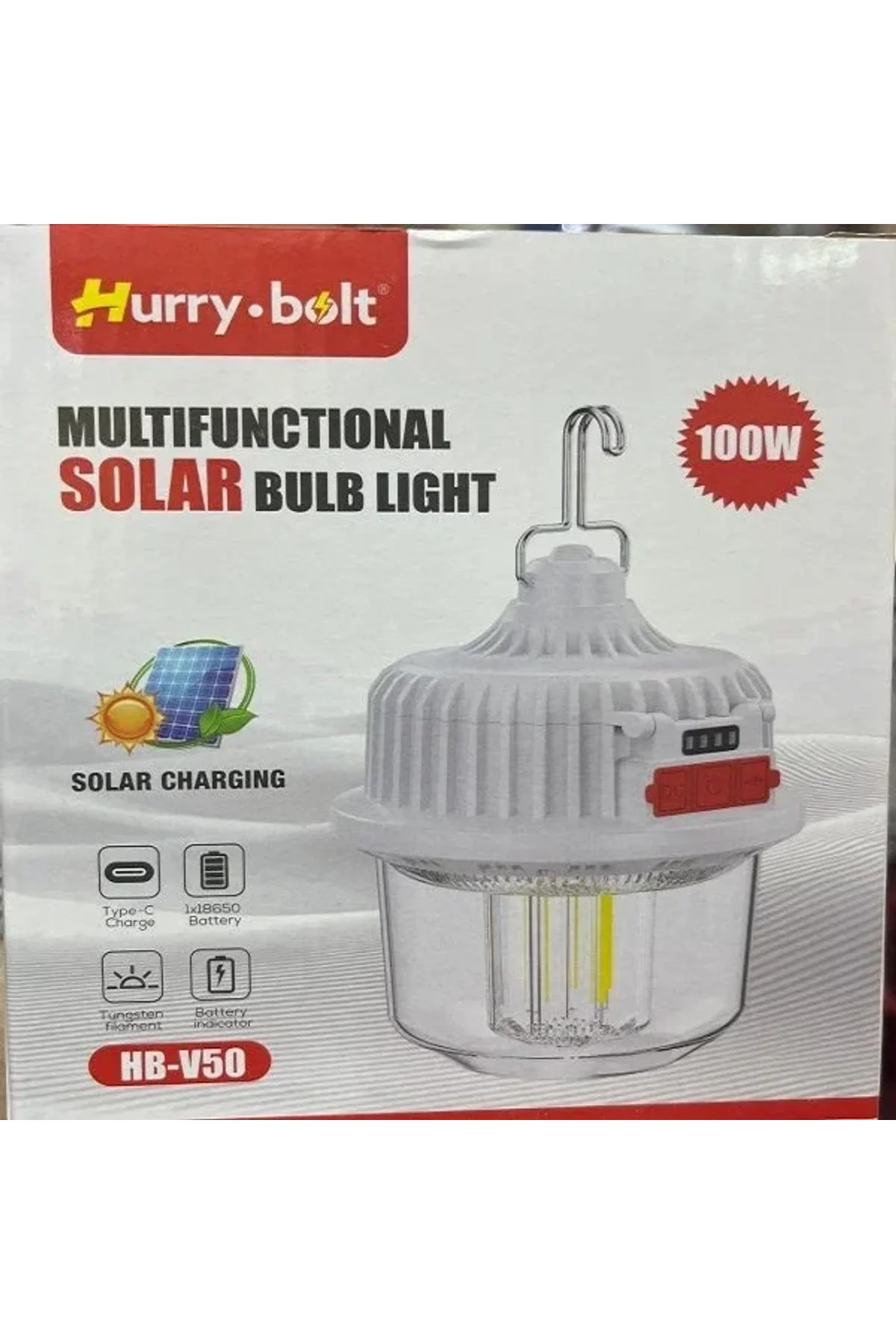 Hurry Bolt Hb-v50 100w Güneş Şarjlı Solar Lamba Kamp (4741) - Just Cheap Store Görsel 4